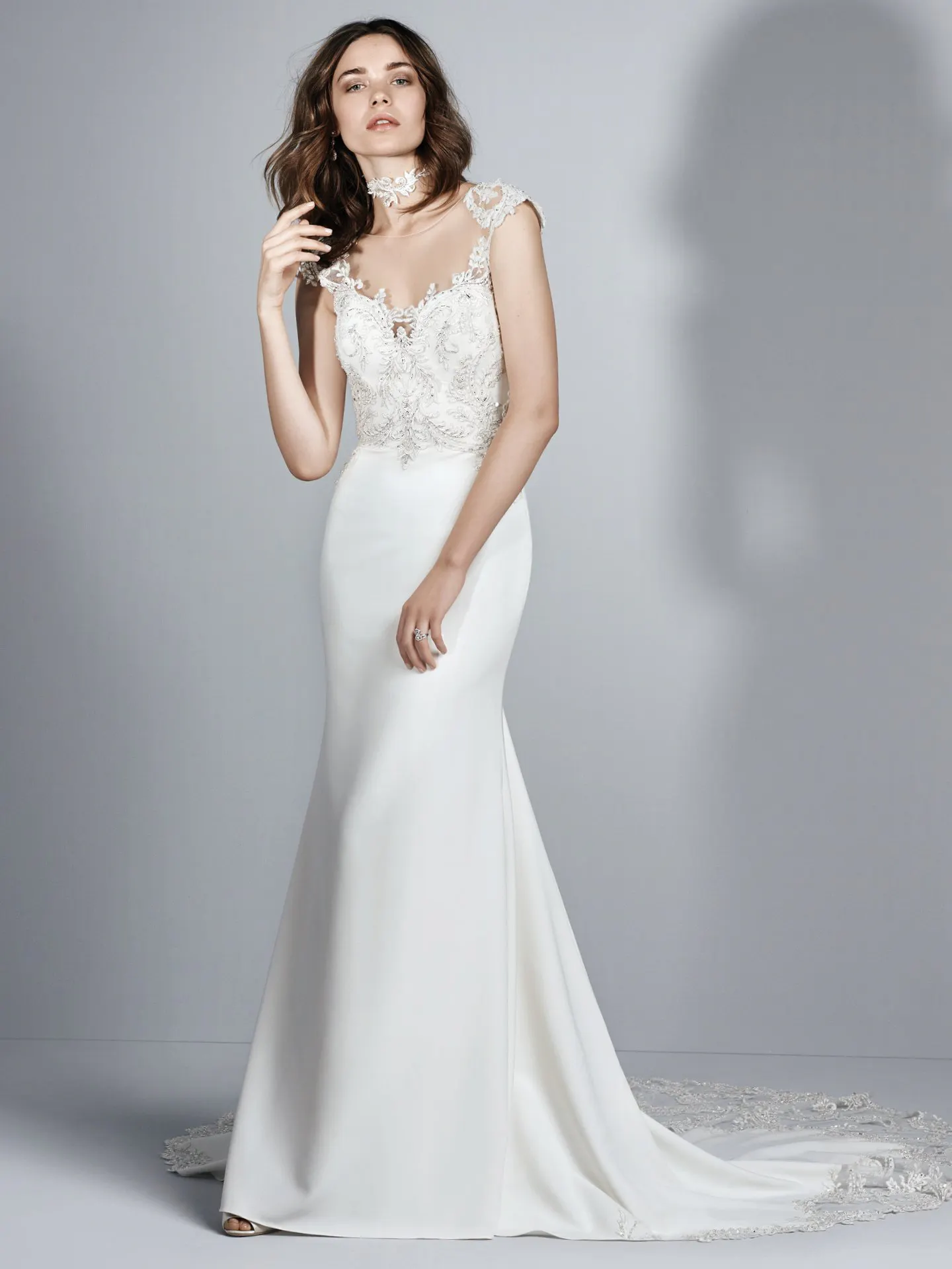 Kai  Boho Crepe Wedding Dress by Sottero and Midgley