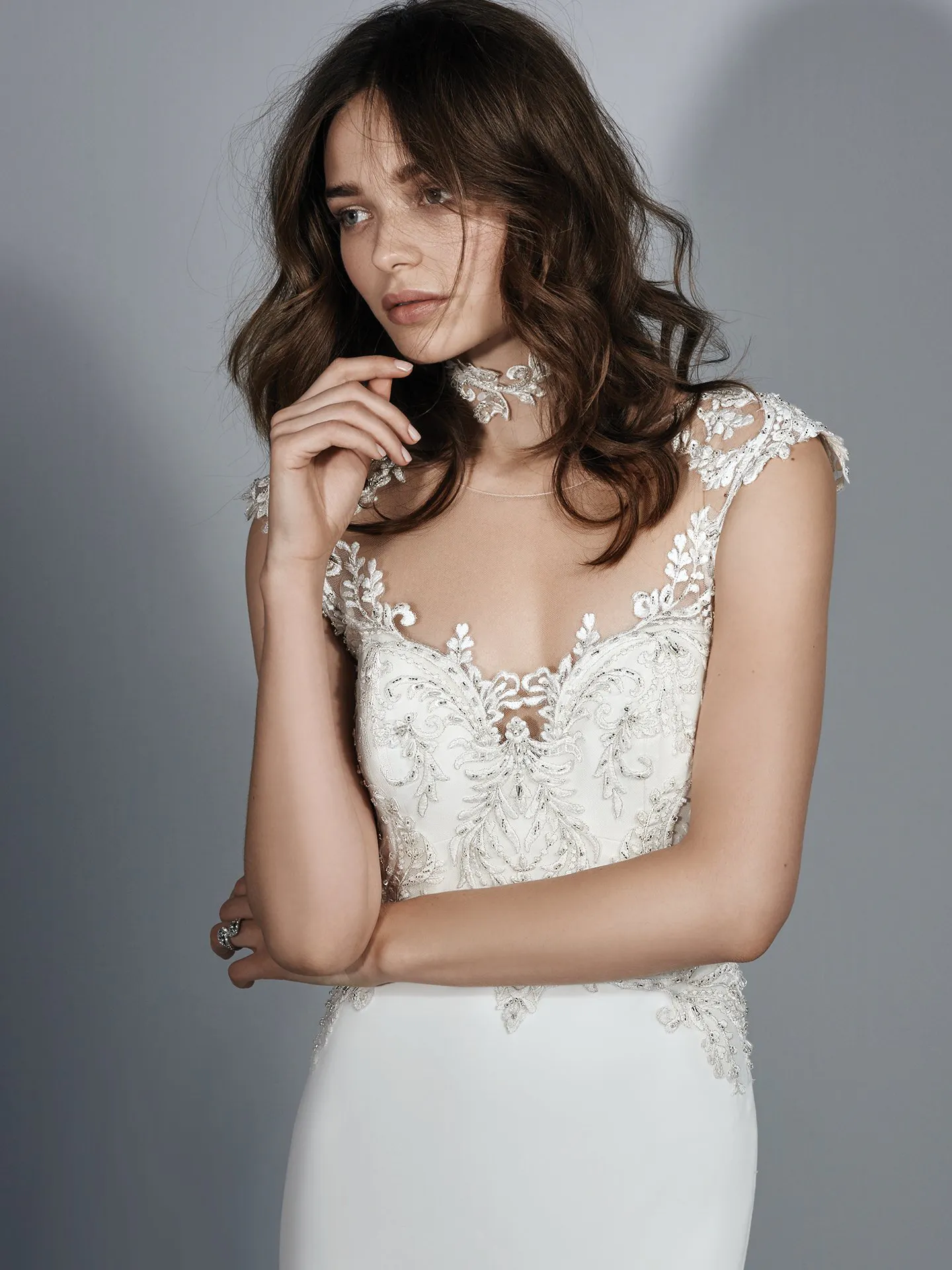 Kai  Boho Crepe Wedding Dress by Sottero and Midgley