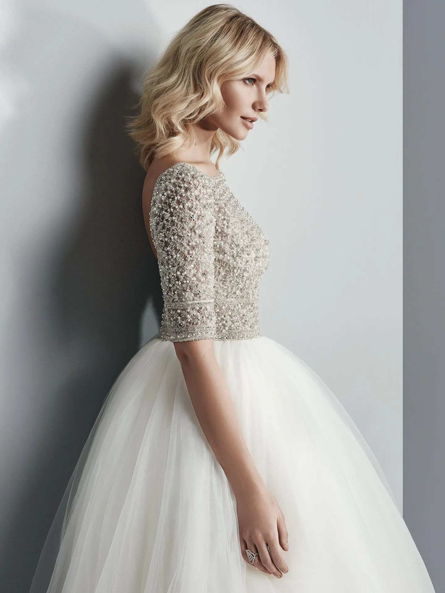 Allen Princess Sleeved Ballgown Wedding Dress by Sottero and Midgley