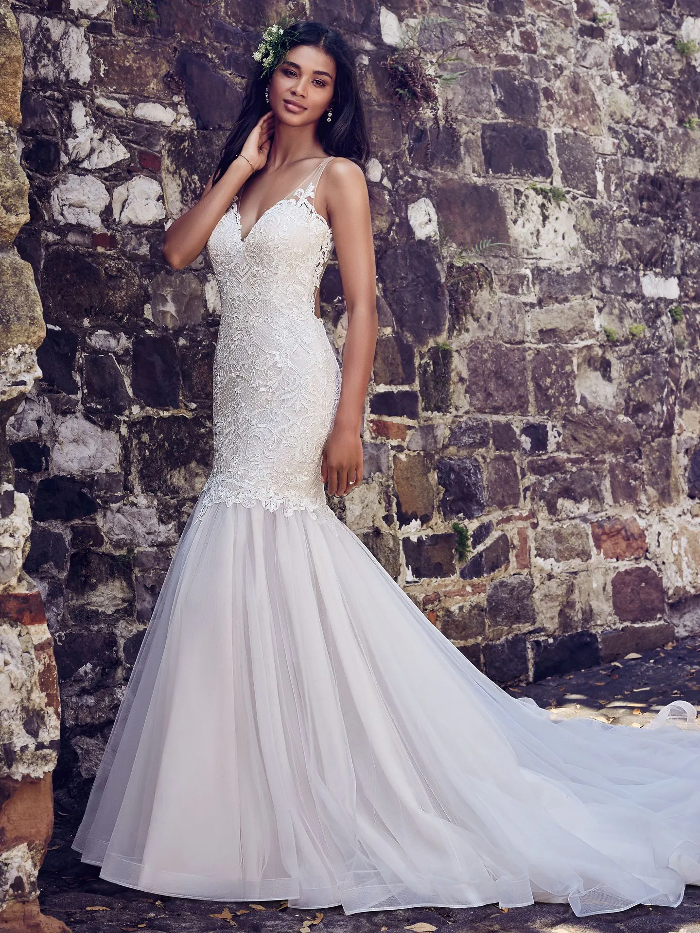 Adaleine  Sexy Lace Wedding Dress by Maggie Sottero