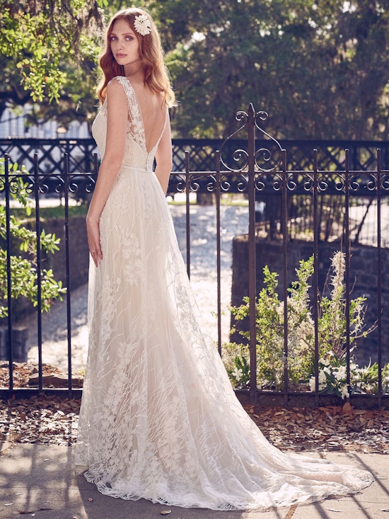 Belecia (8MN446) Lace Boho Wedding Dress by Maggie Sottero