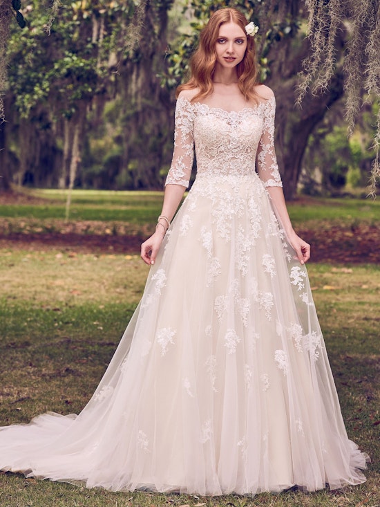 Bree (Curve) (CRV-8MS491) Lace Wedding Dress by Maggie Sottero