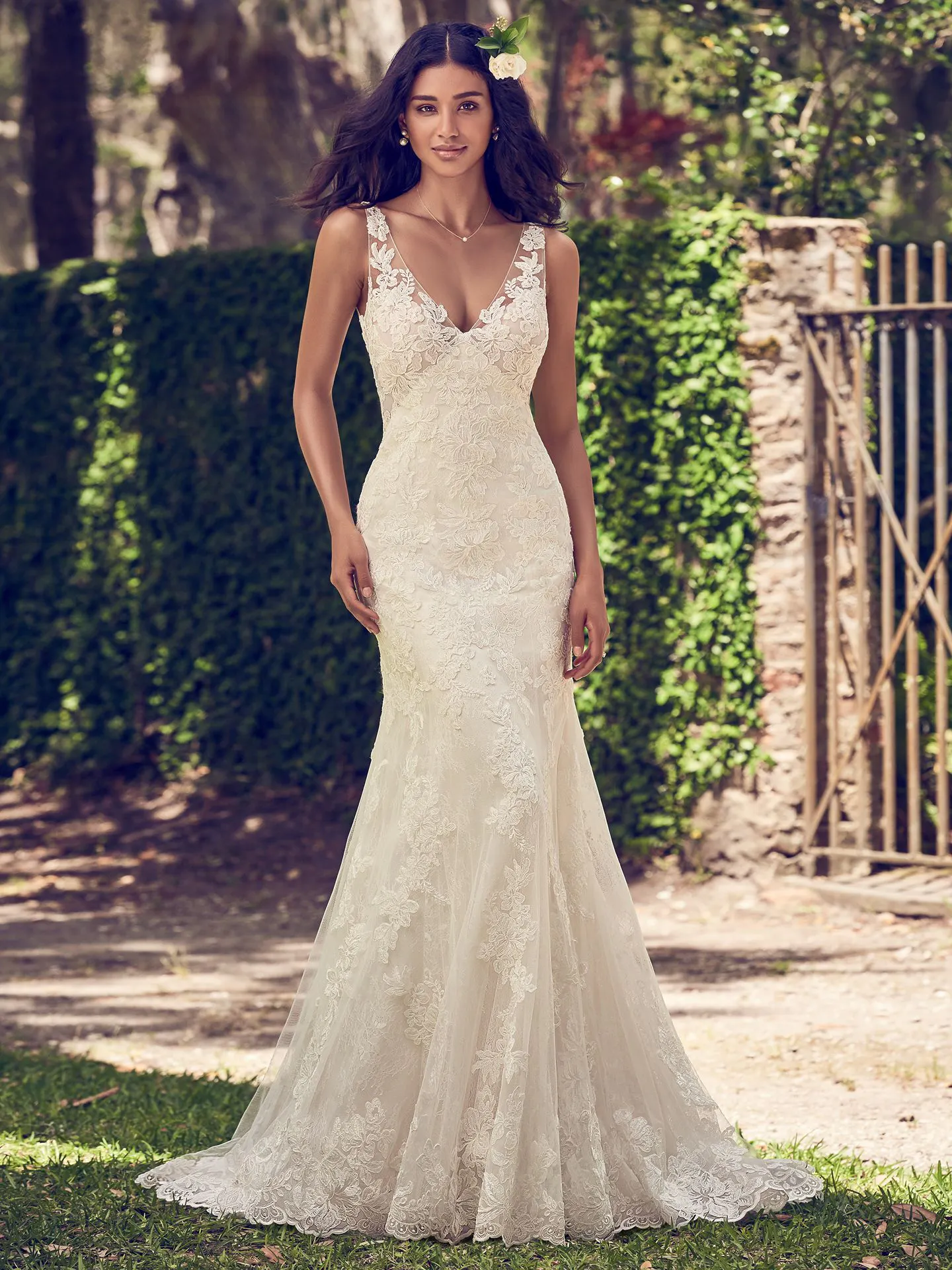 Charlotte  Lace Boho Wedding Dress by Maggie Sottero