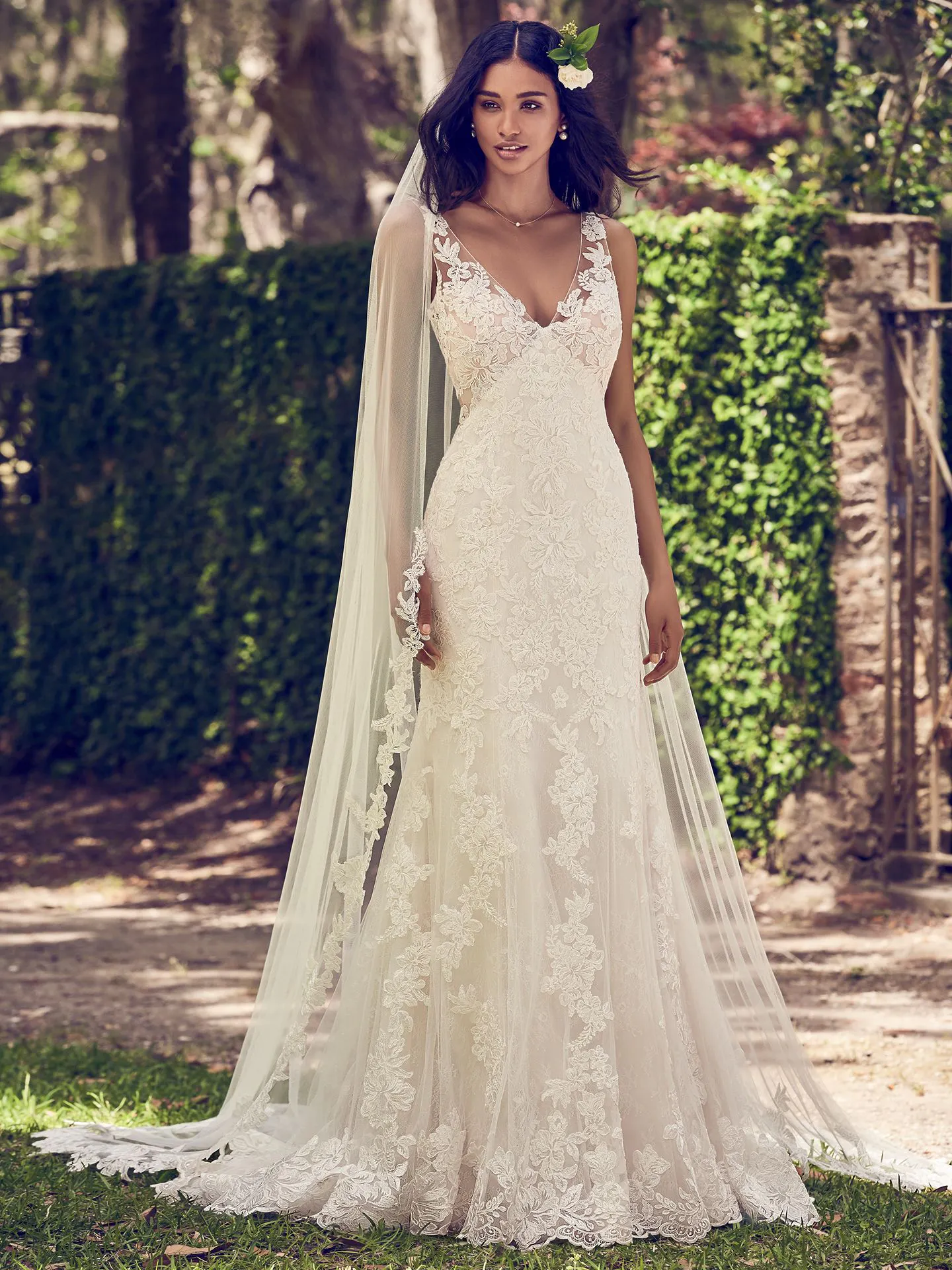 Charlotte  Lace Boho Wedding Dress by Maggie Sottero