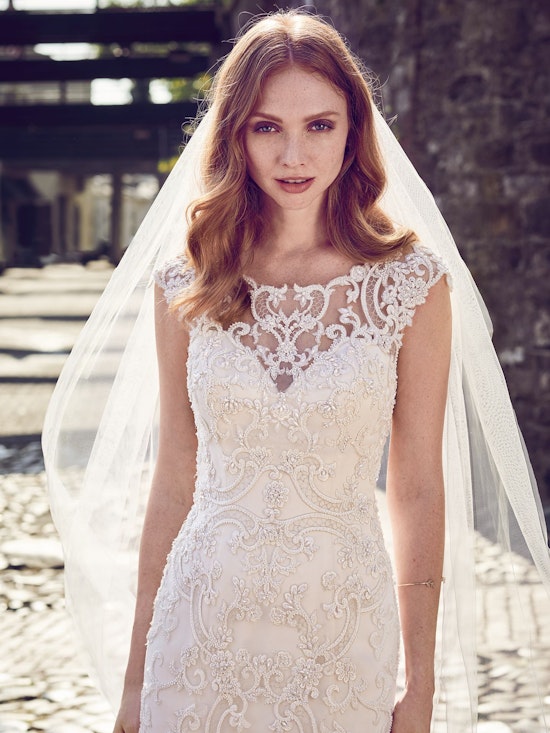 Everly (8MC537) Vintage lace Wedding Dress by Maggie Sottero