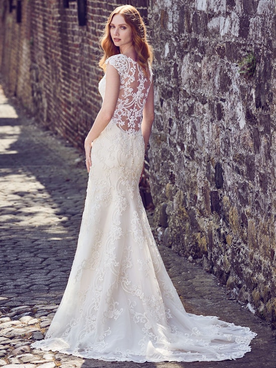 Everly (8MC537) Vintage lace Wedding Dress by Maggie Sottero