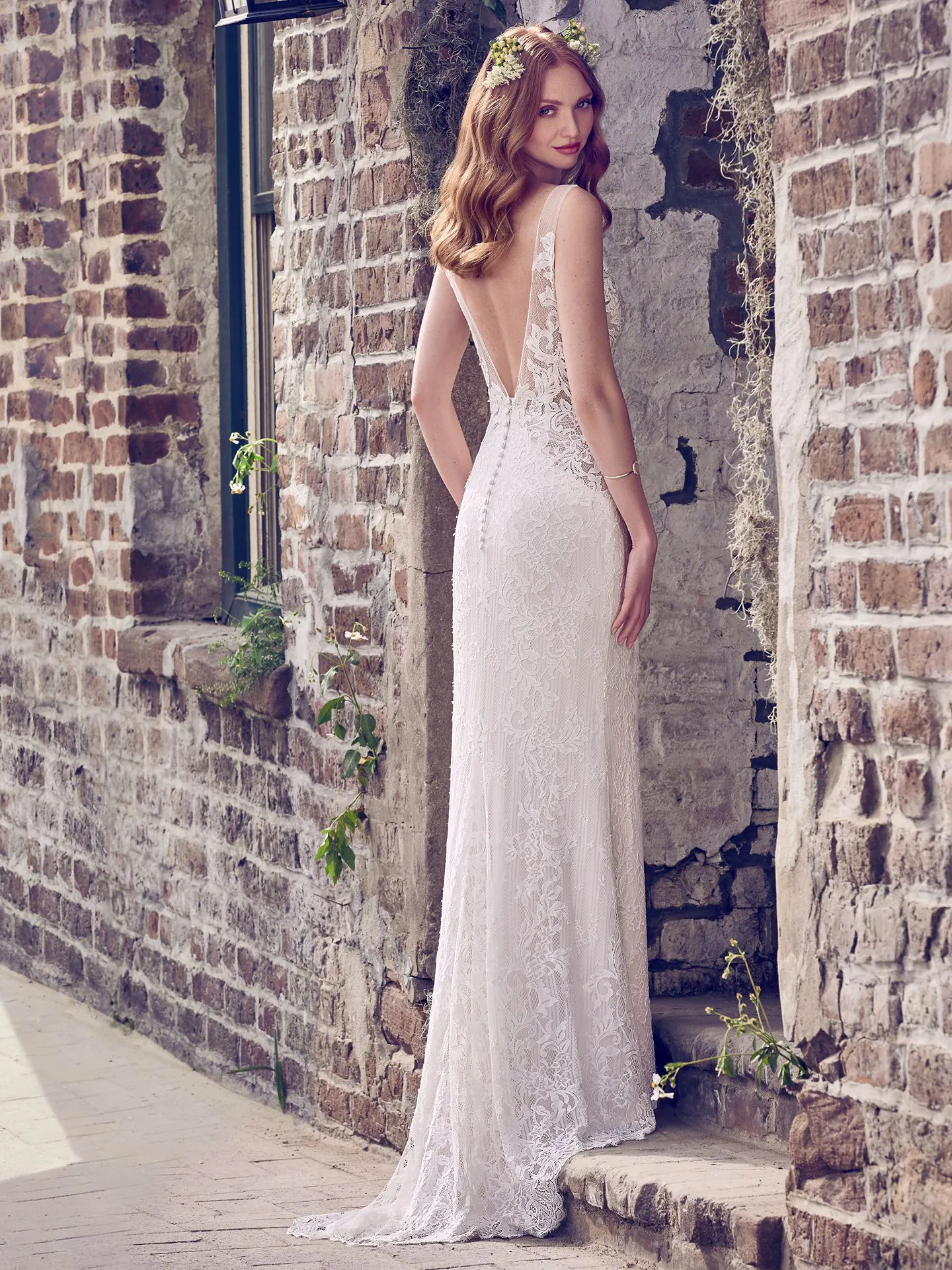 Hazel  Lace Boho Wedding Dress by Maggie Sottero