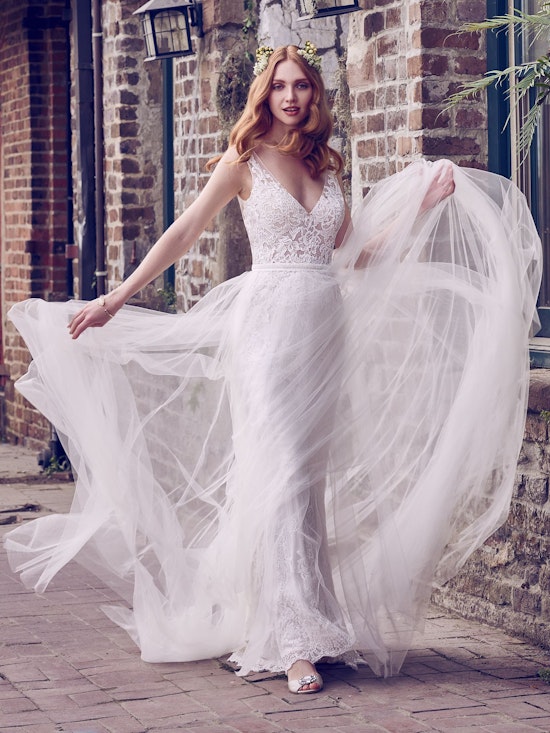 Hazel (8MW472) Lace Boho Wedding Dress by Maggie Sottero