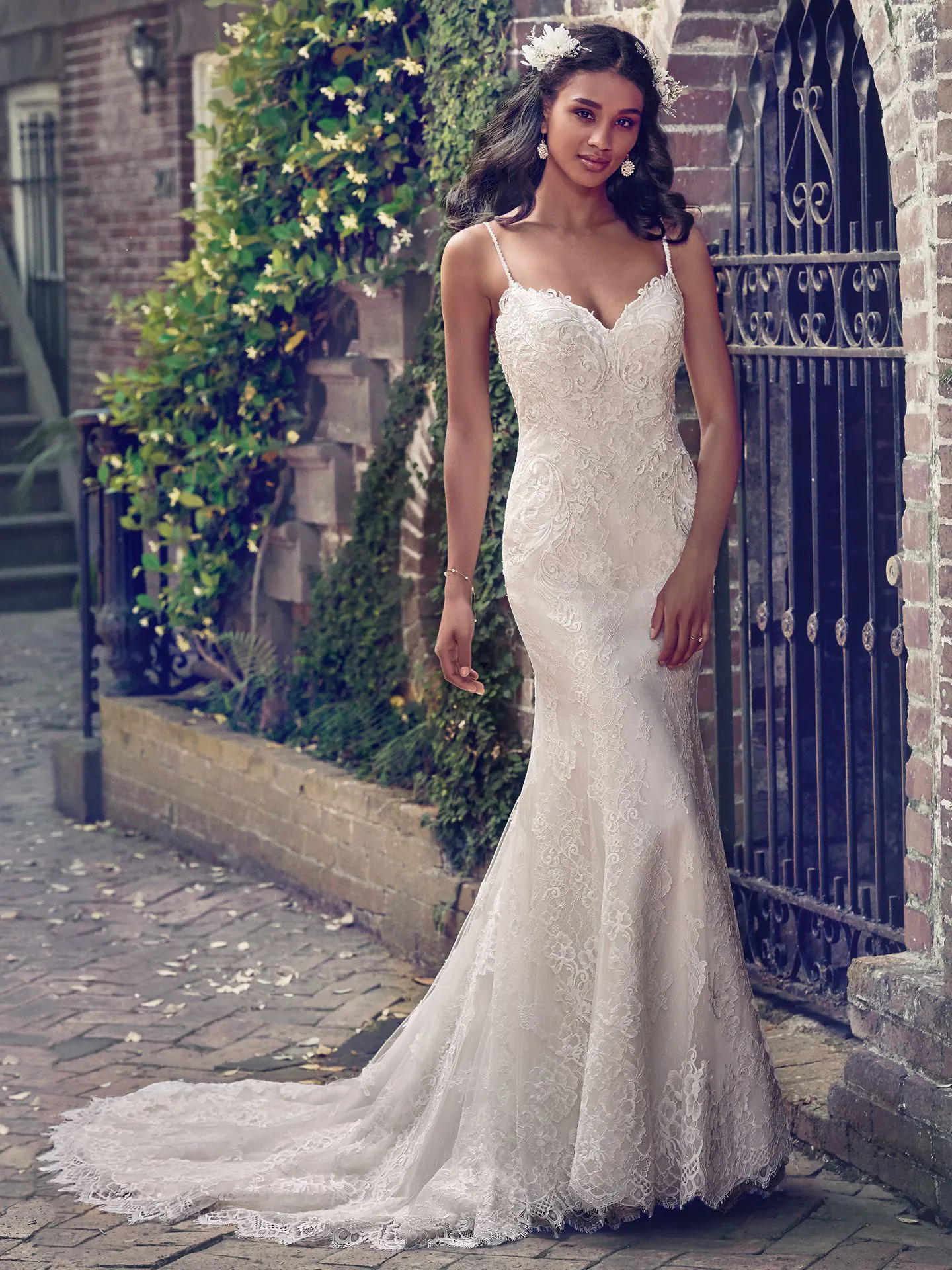 Teresa  Lace Boho Wedding Dress by Maggie Sottero