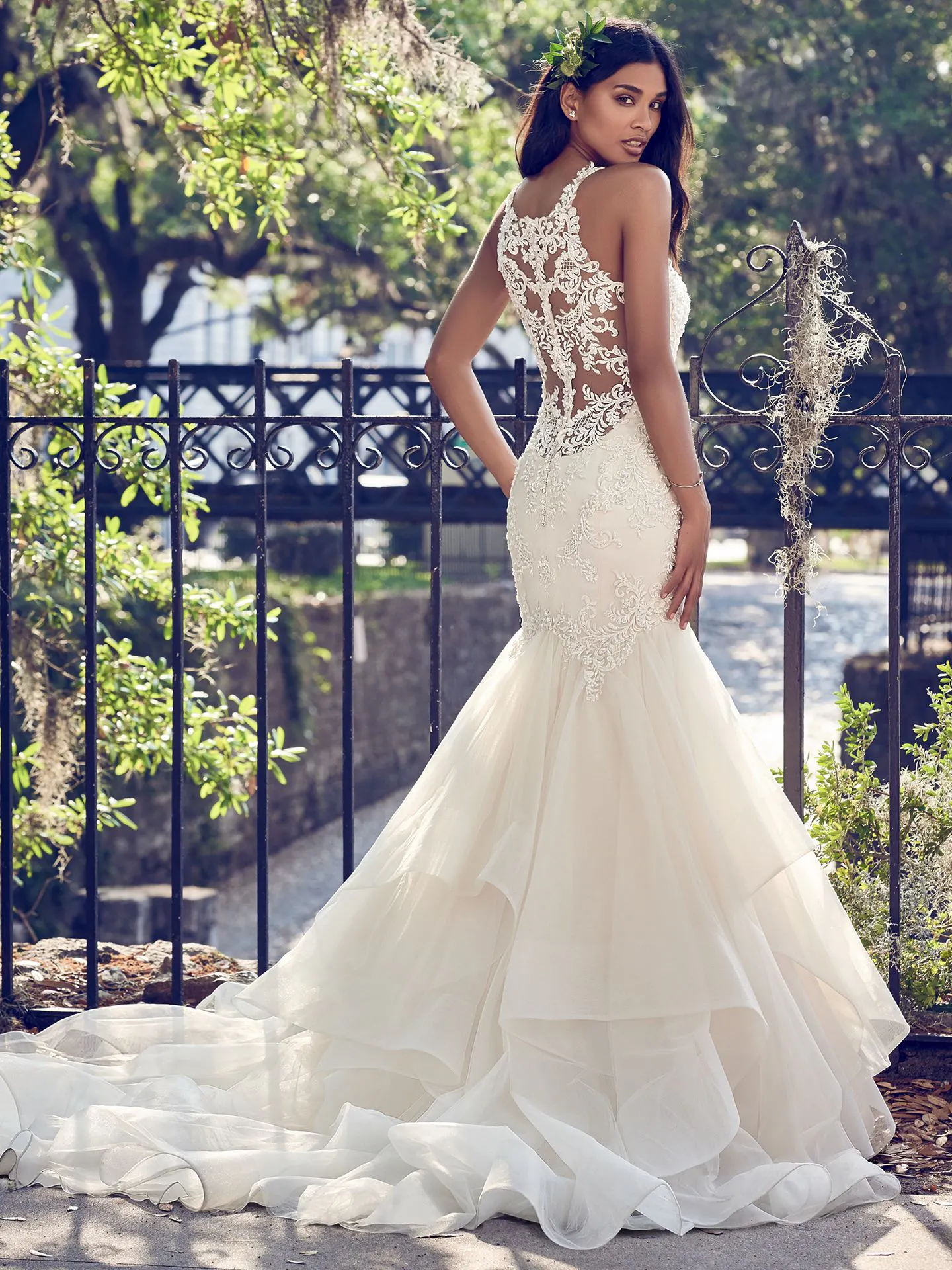 Veda  Unique Lace Wedding Dress by Maggie Sottero