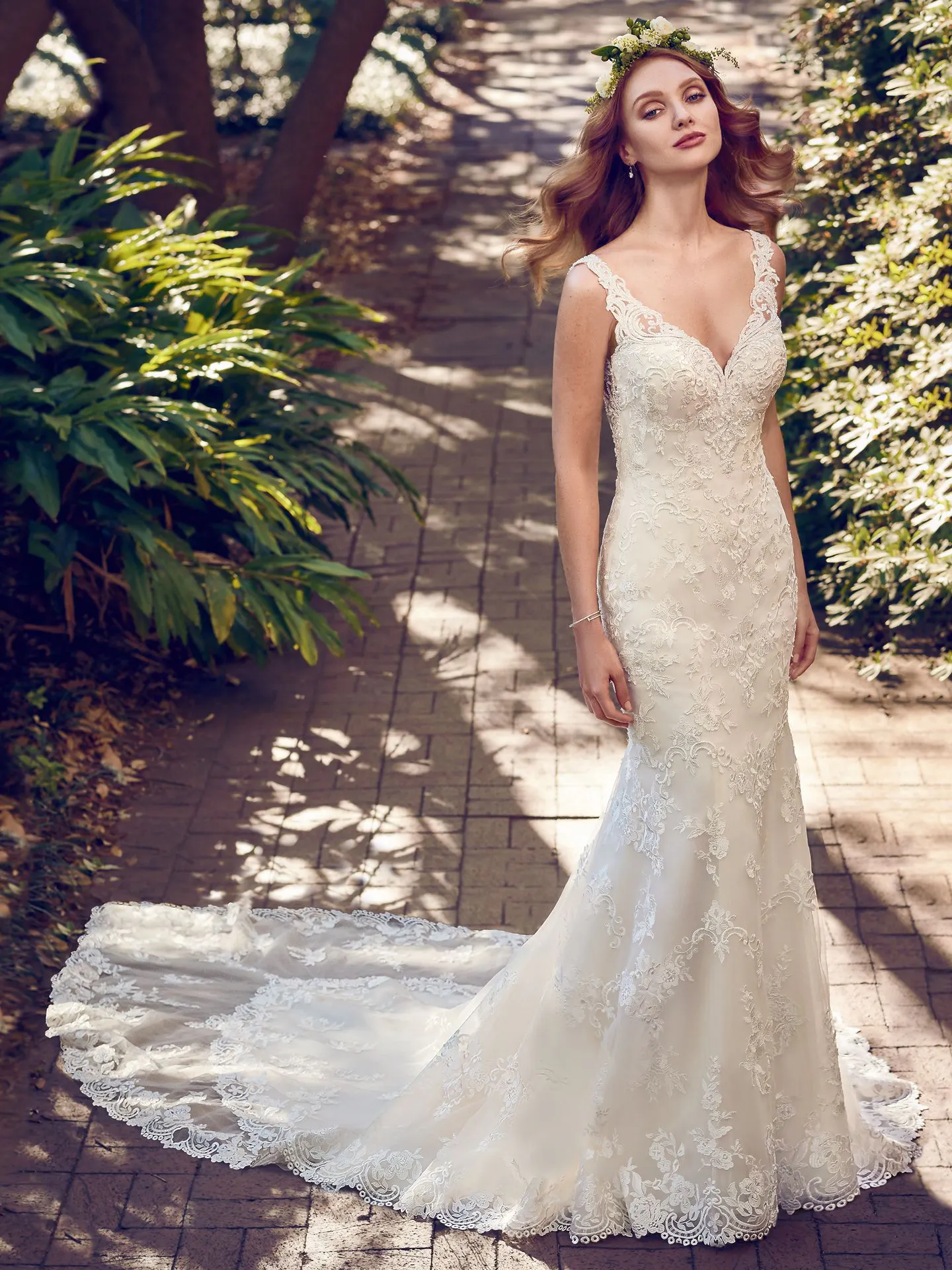 Zamara  Vintage Lace Wedding Dress by Maggie Sottero