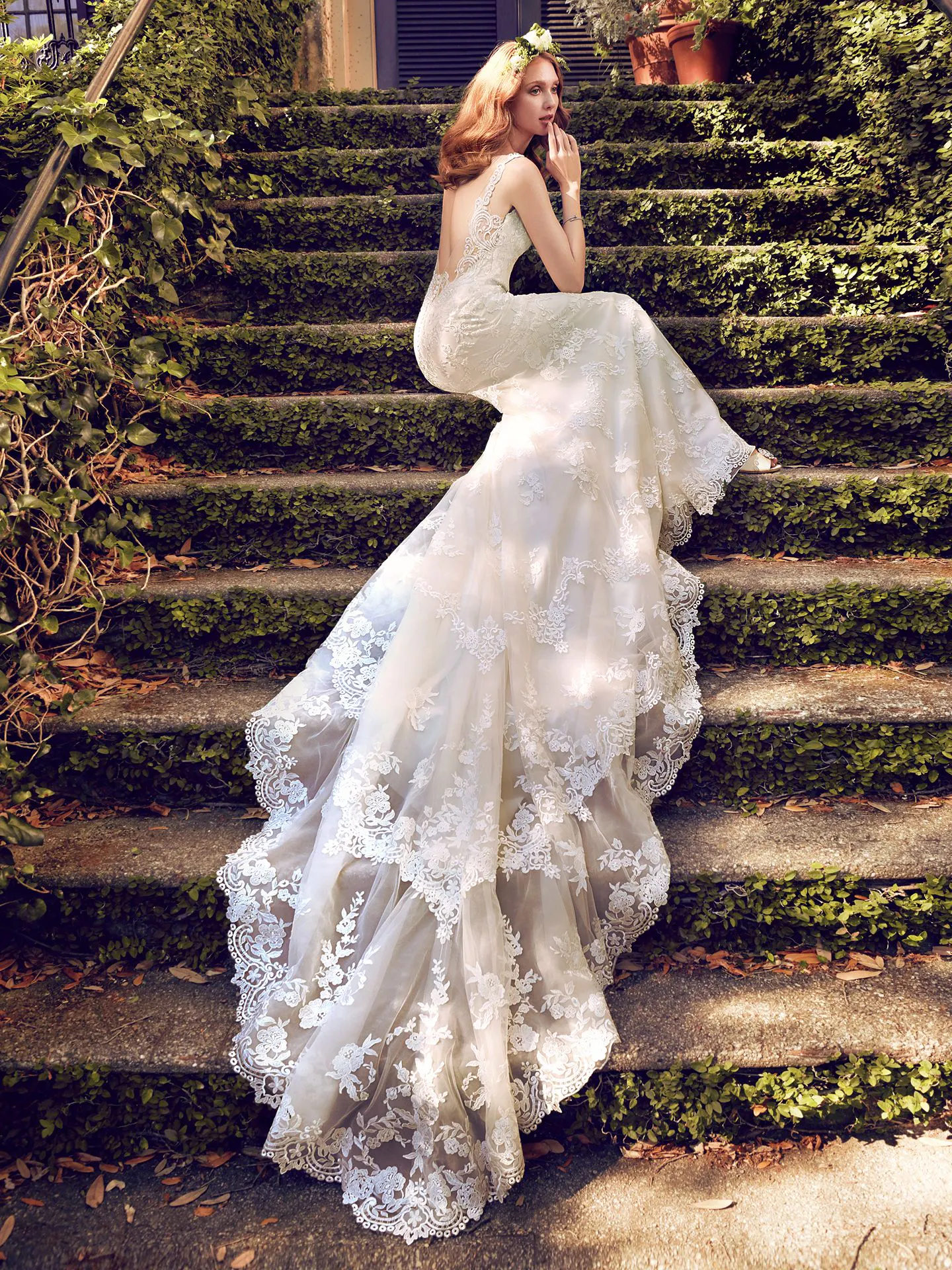 Zamara  Vintage Lace Wedding Dress by Maggie Sottero