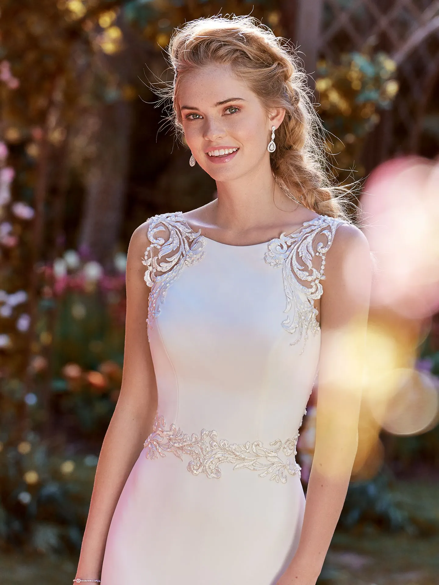 Ada  Simple Crepe Wedding Dress by Rebecca Ingram