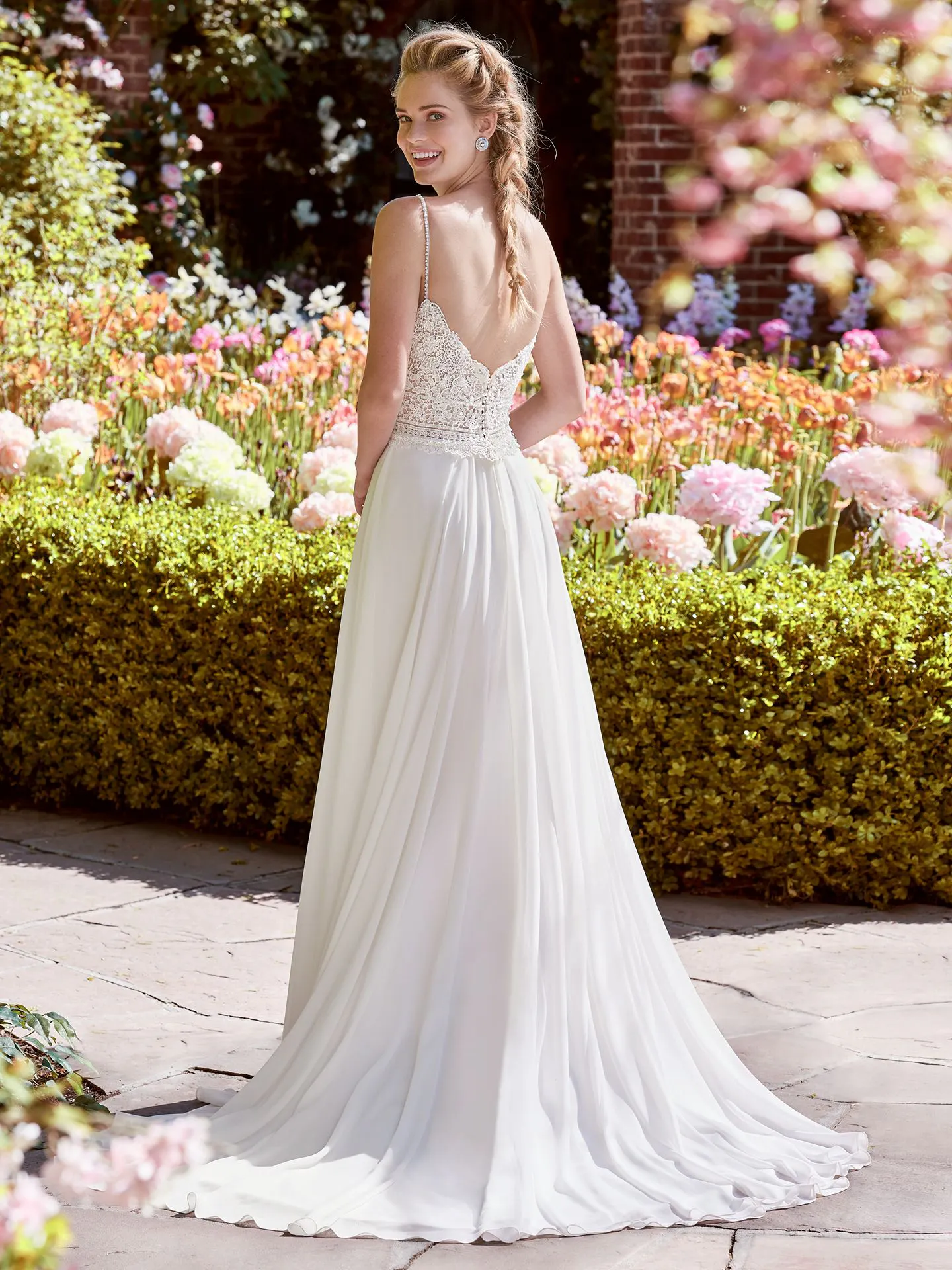 Juniper  Chiffon Boho Wedding Dress by Rebecca Ingram