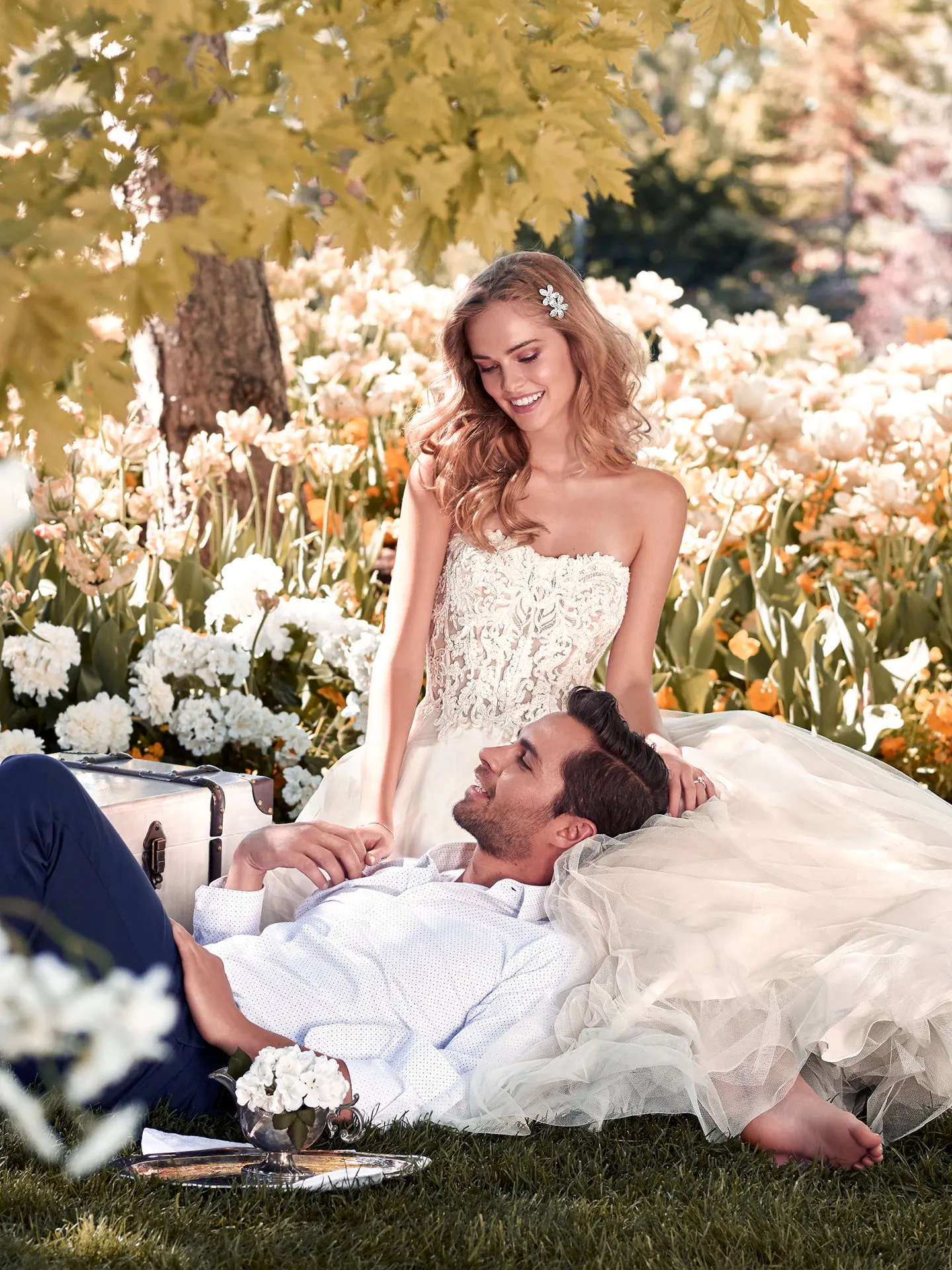 Lavonne  Rustic Lace Wedding Dress by Rebecca Ingram