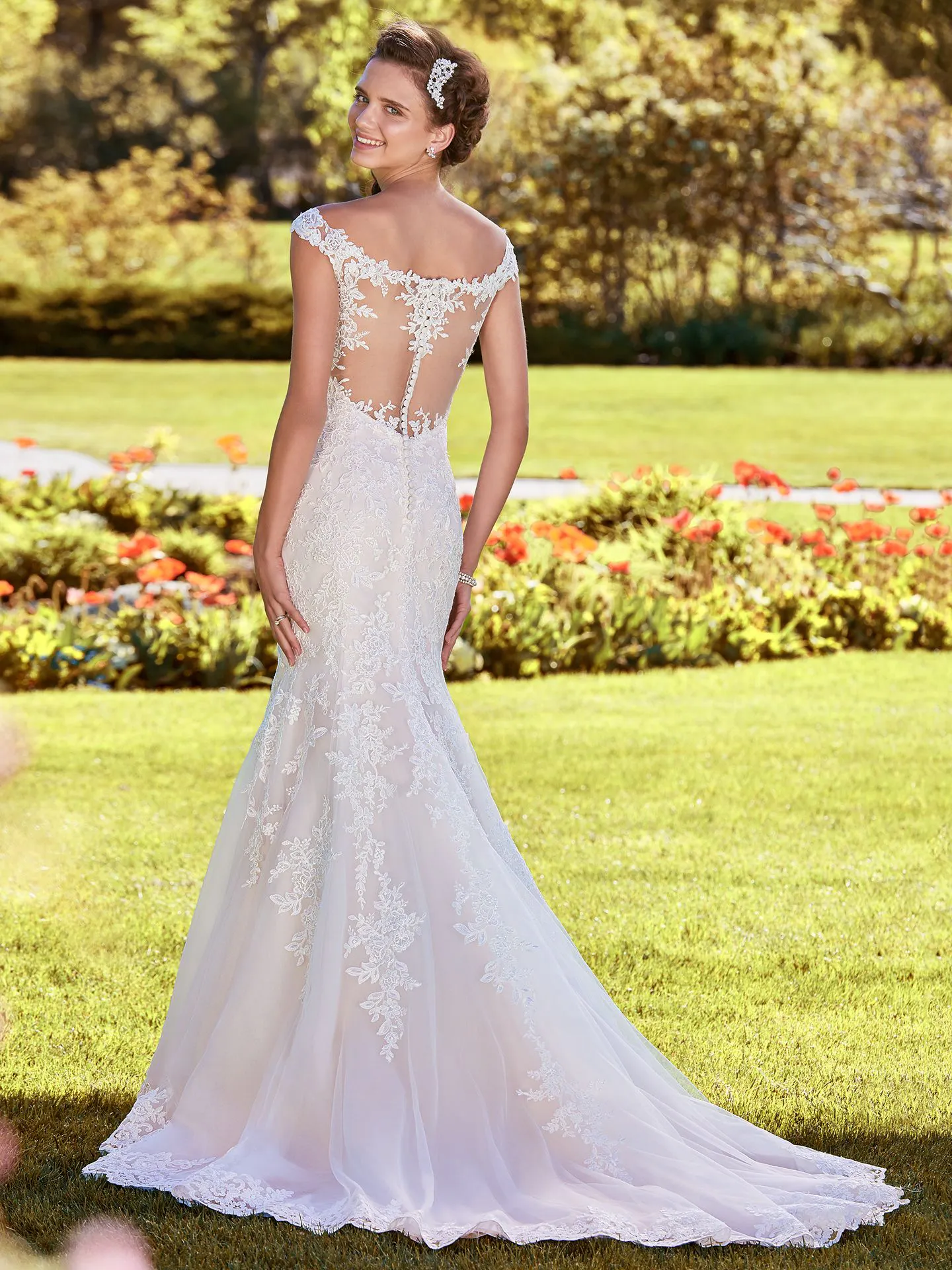 Nancy  Rustic Lace Wedding Dress by Rebecca Ingram