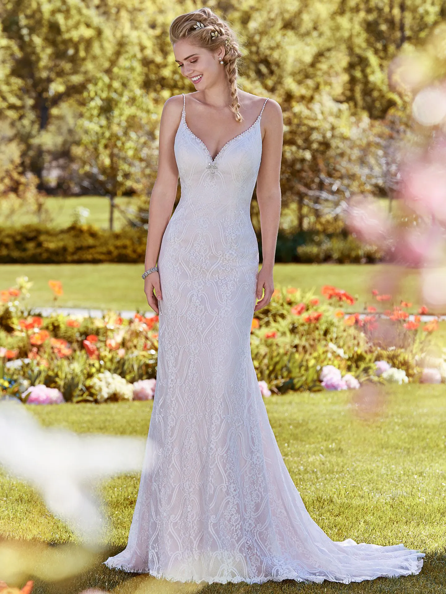 Polly  Lace Boho Wedding Dress by Rebecca Ingram