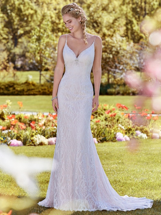 Polly (8RT440) Lace Boho Wedding Dress by Rebecca Ingram