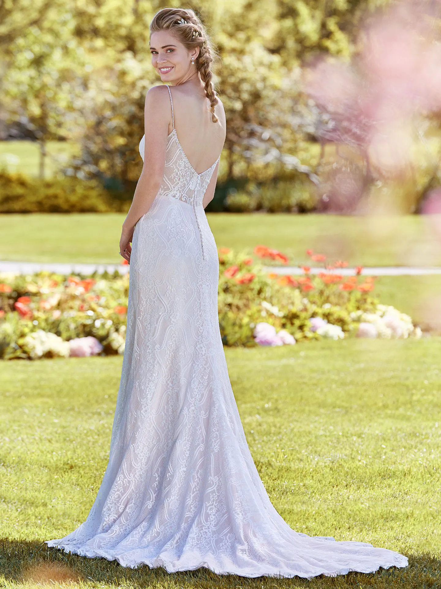 Polly  Lace Boho Wedding Dress by Rebecca Ingram