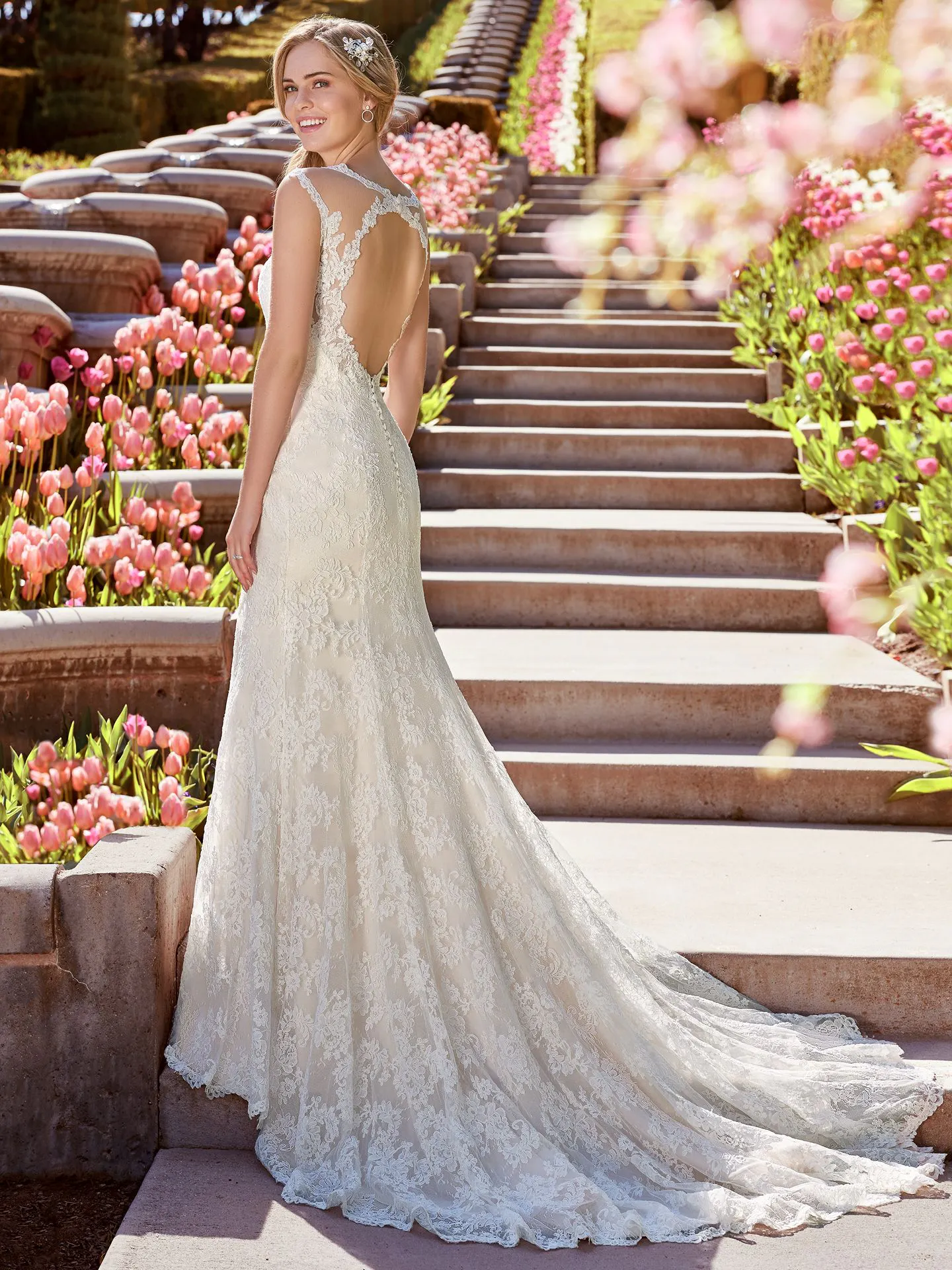 Shirley  Vintage lace Wedding Dress by Rebecca Ingram