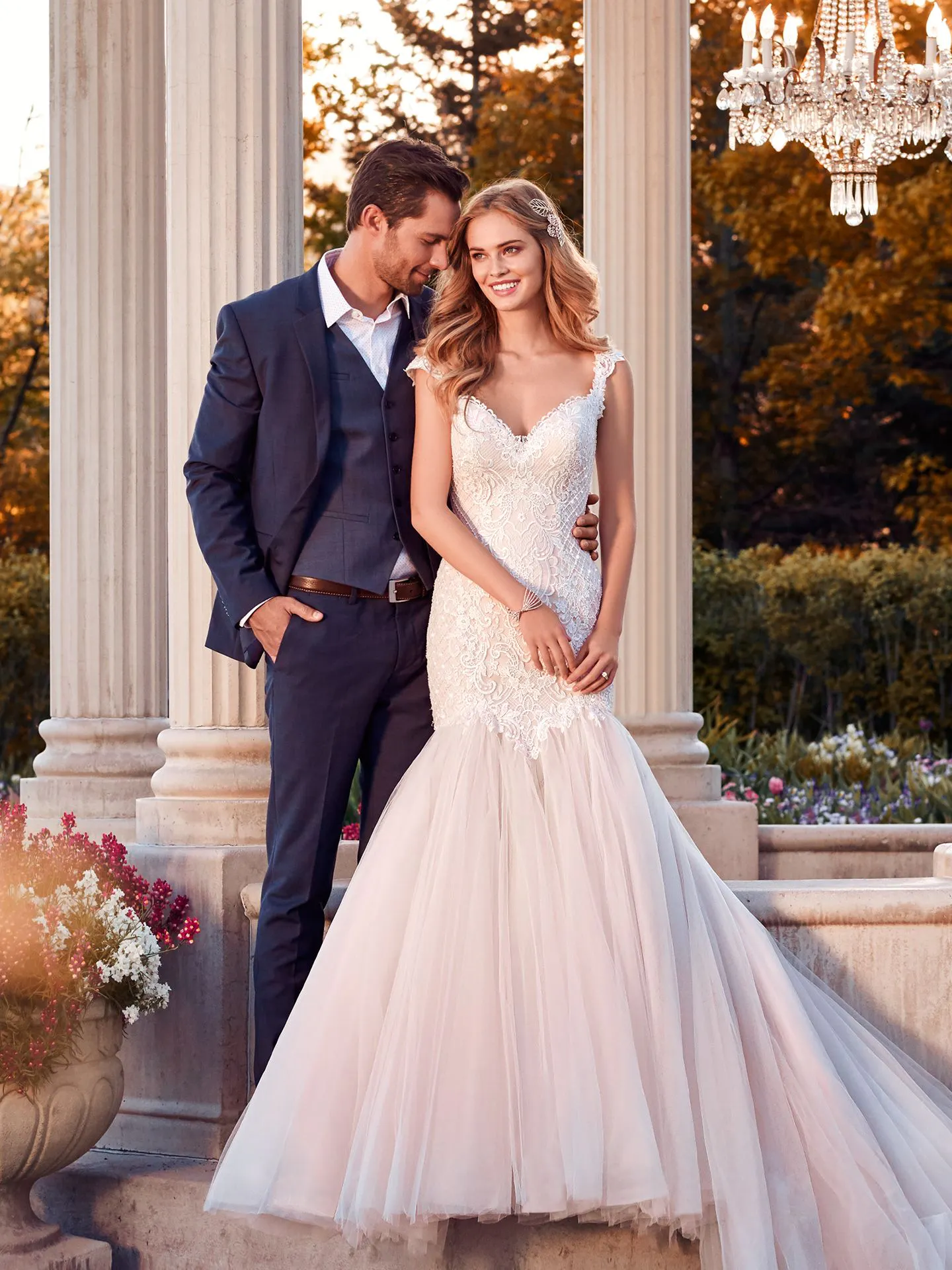 Zelda  Unique Lace Wedding Dress by Rebecca Ingram