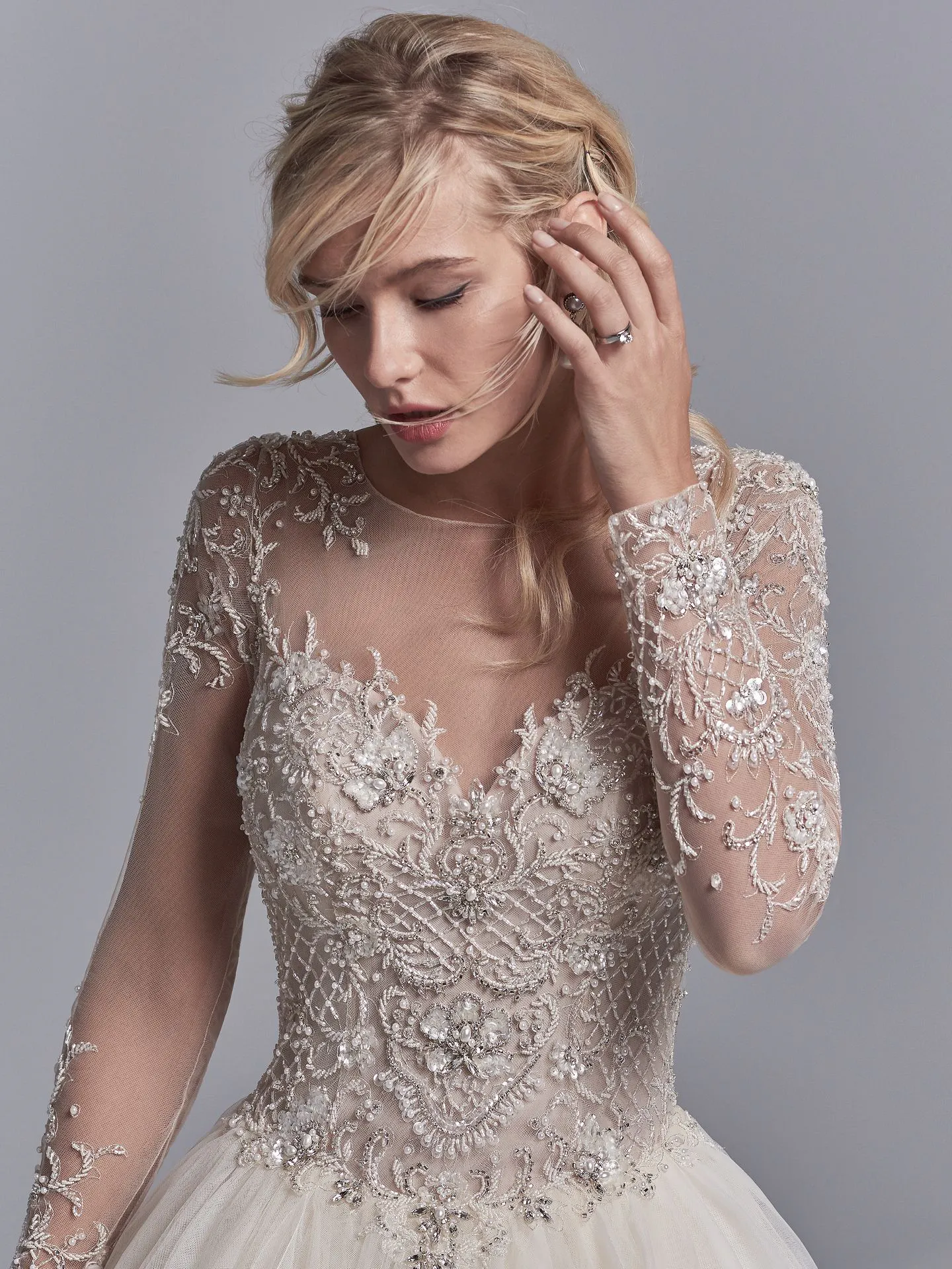 Calvin  Long Sleeve Princess Ballgown Wedding Dress by Sottero and Midgley