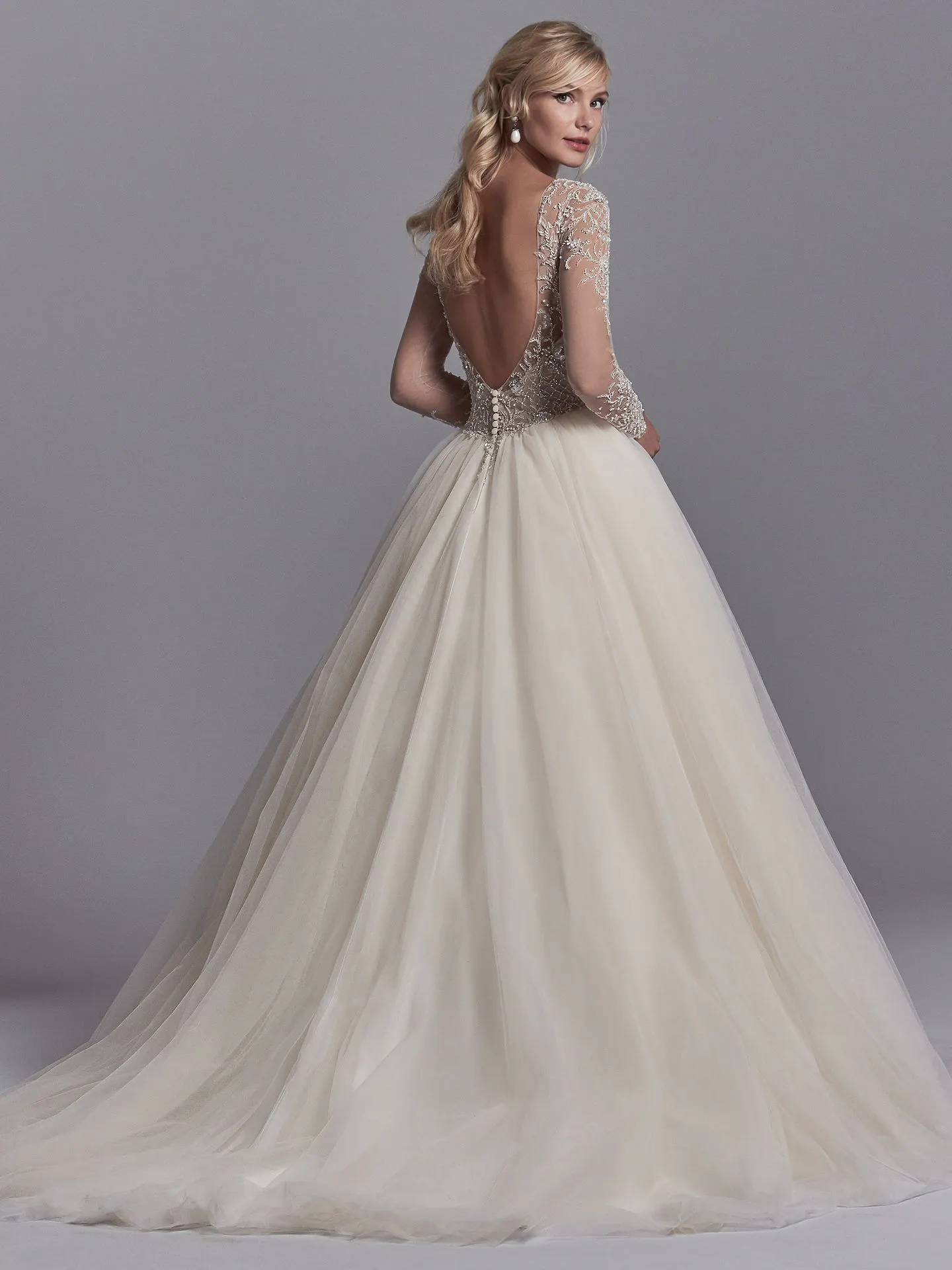 Calvin  Long Sleeve Princess Ballgown Wedding Dress by Sottero and Midgley