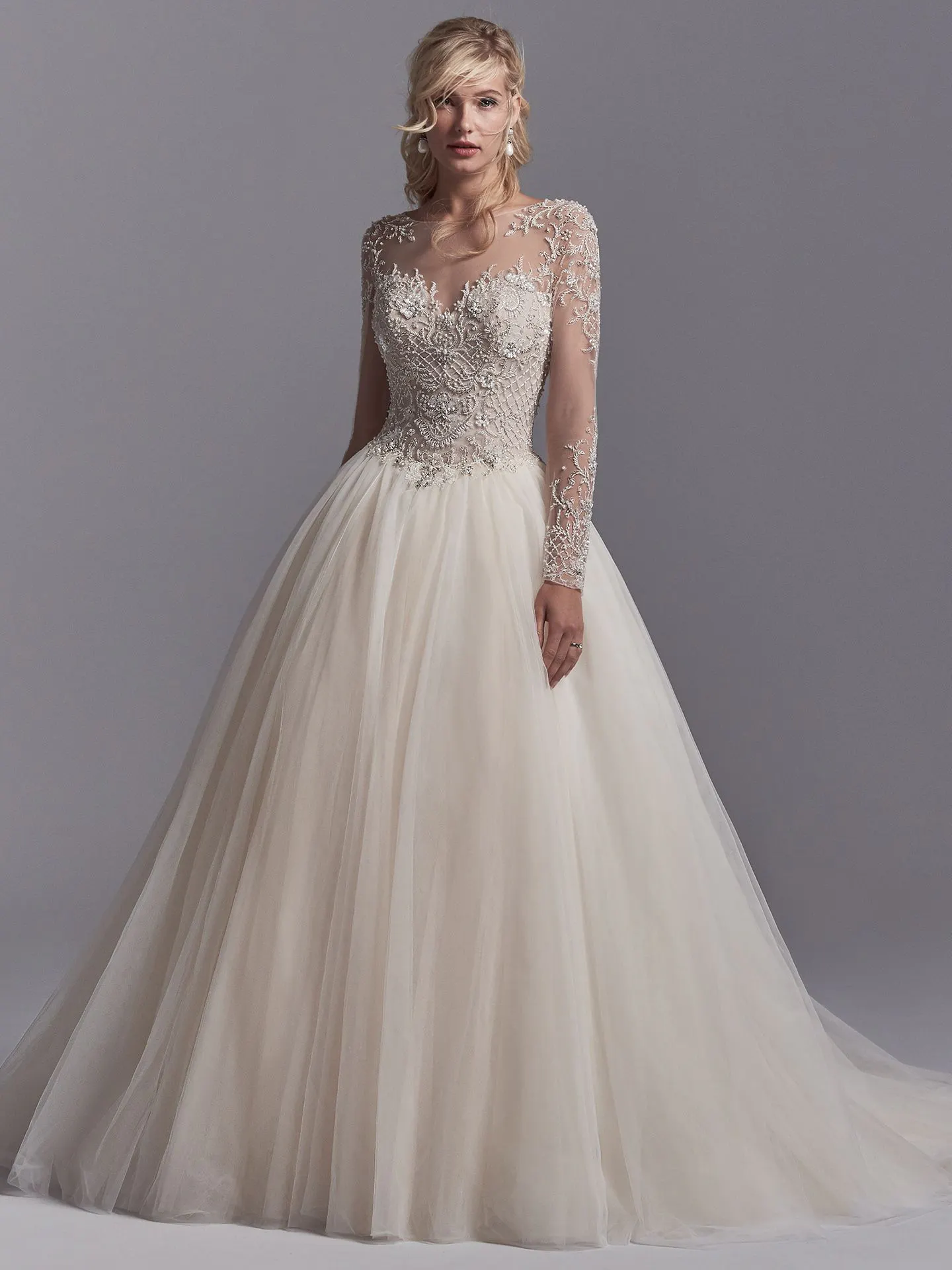 Calvin  Long Sleeve Princess Ballgown Wedding Dress by Sottero and Midgley