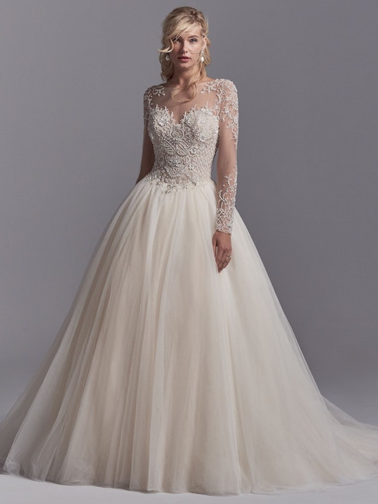 Calvin (8SS550) Long Sleeve Princess Ballgown Wedding Dress by Sottero and Midgley 