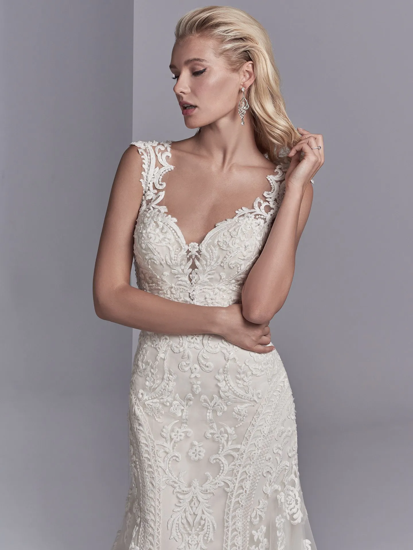 Channing Rose  Vintage lace Wedding Dress by Sottero and Midgley