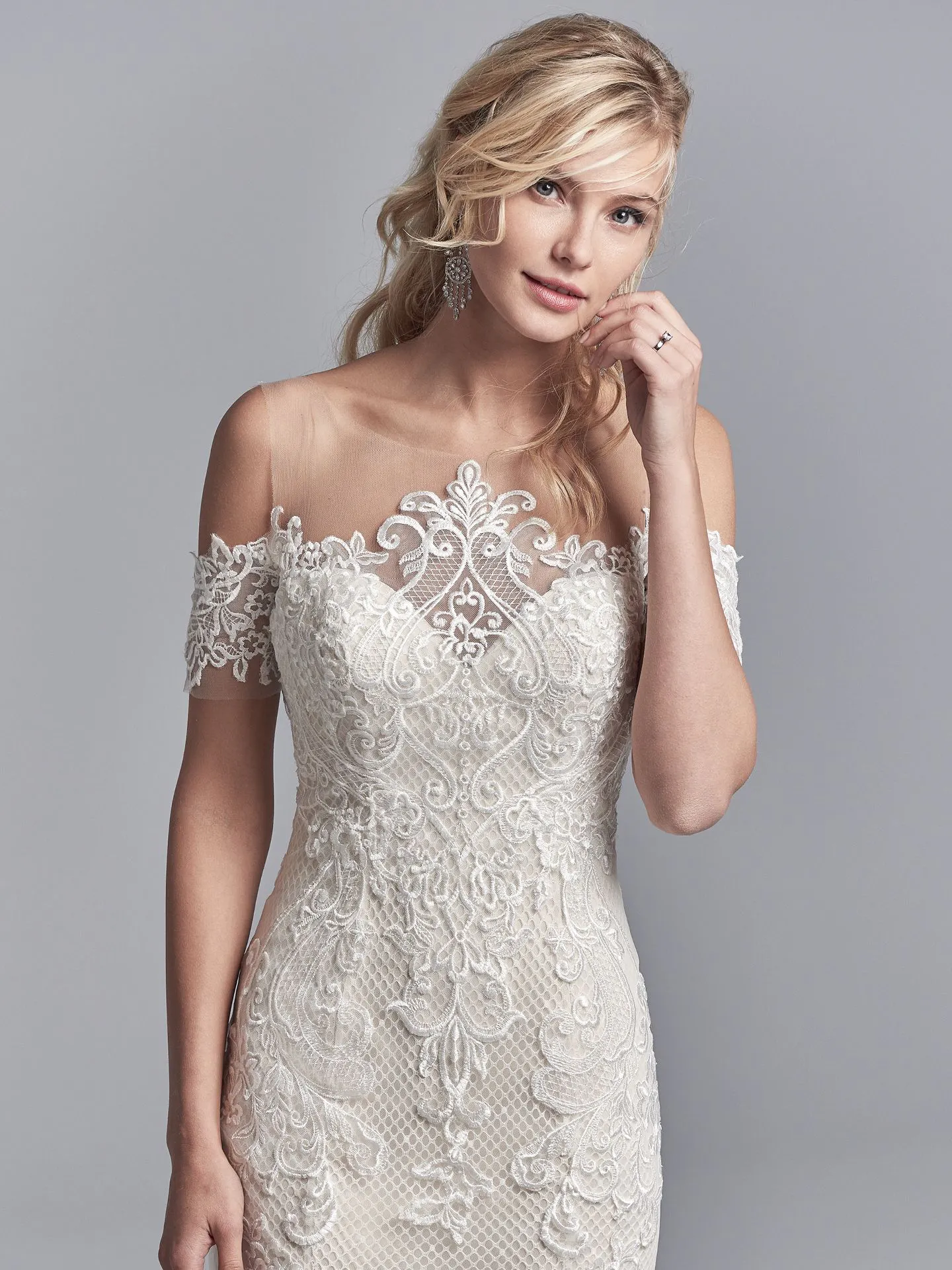Elin  Vintage Lace Wedding Dress by Sottero and Midgley
