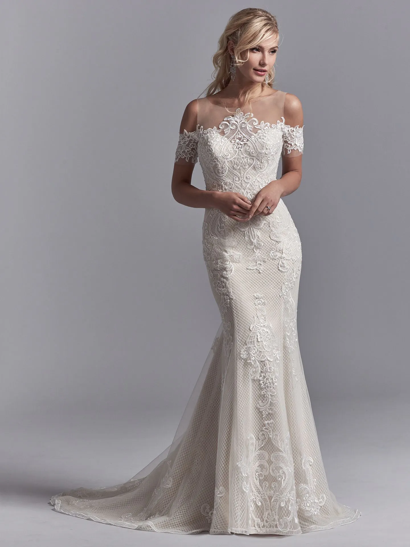 Elin  Vintage Lace Wedding Dress by Sottero and Midgley