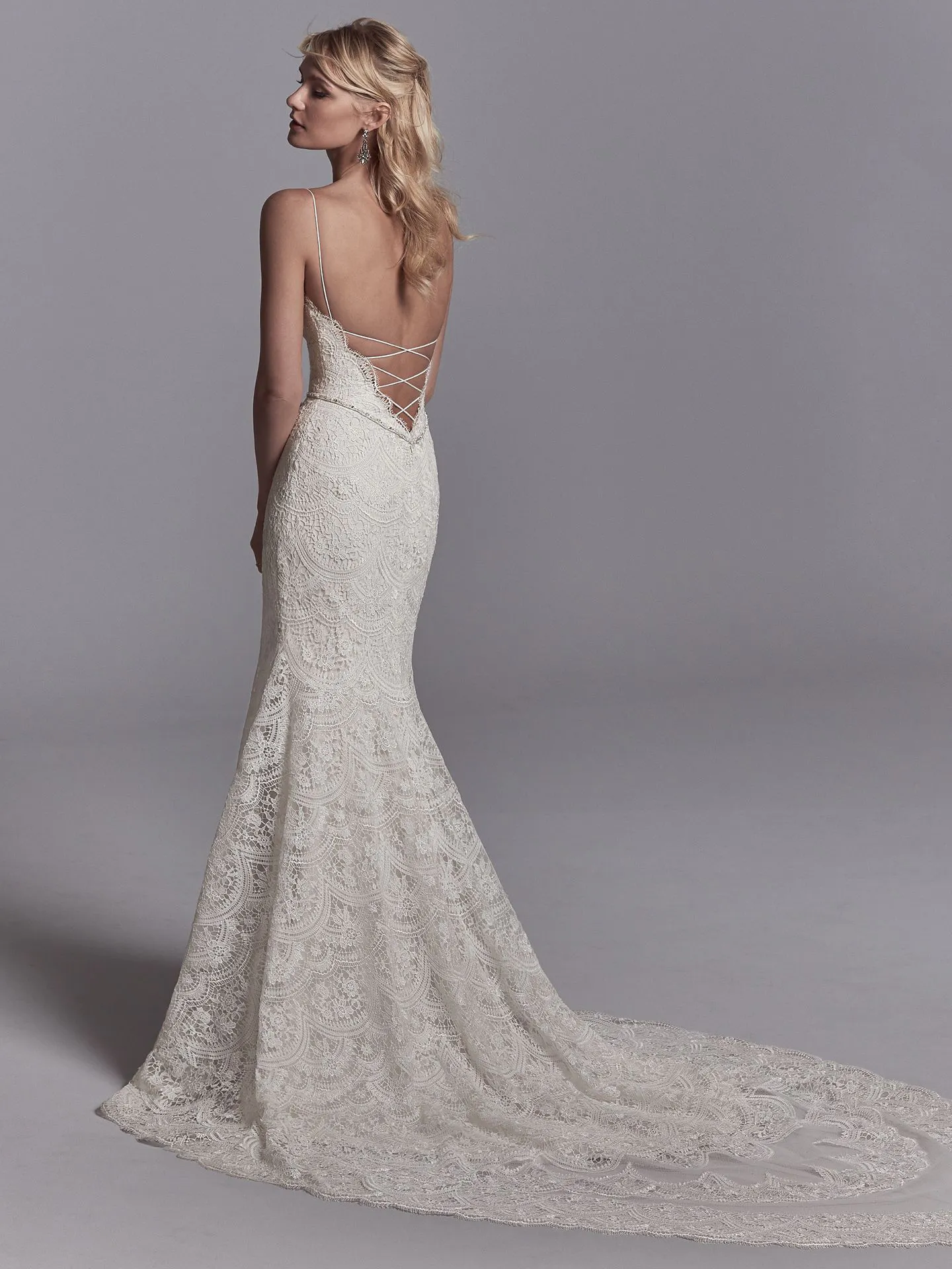 Maxwell  Lace Boho Wedding Dress by Sottero and Midgley