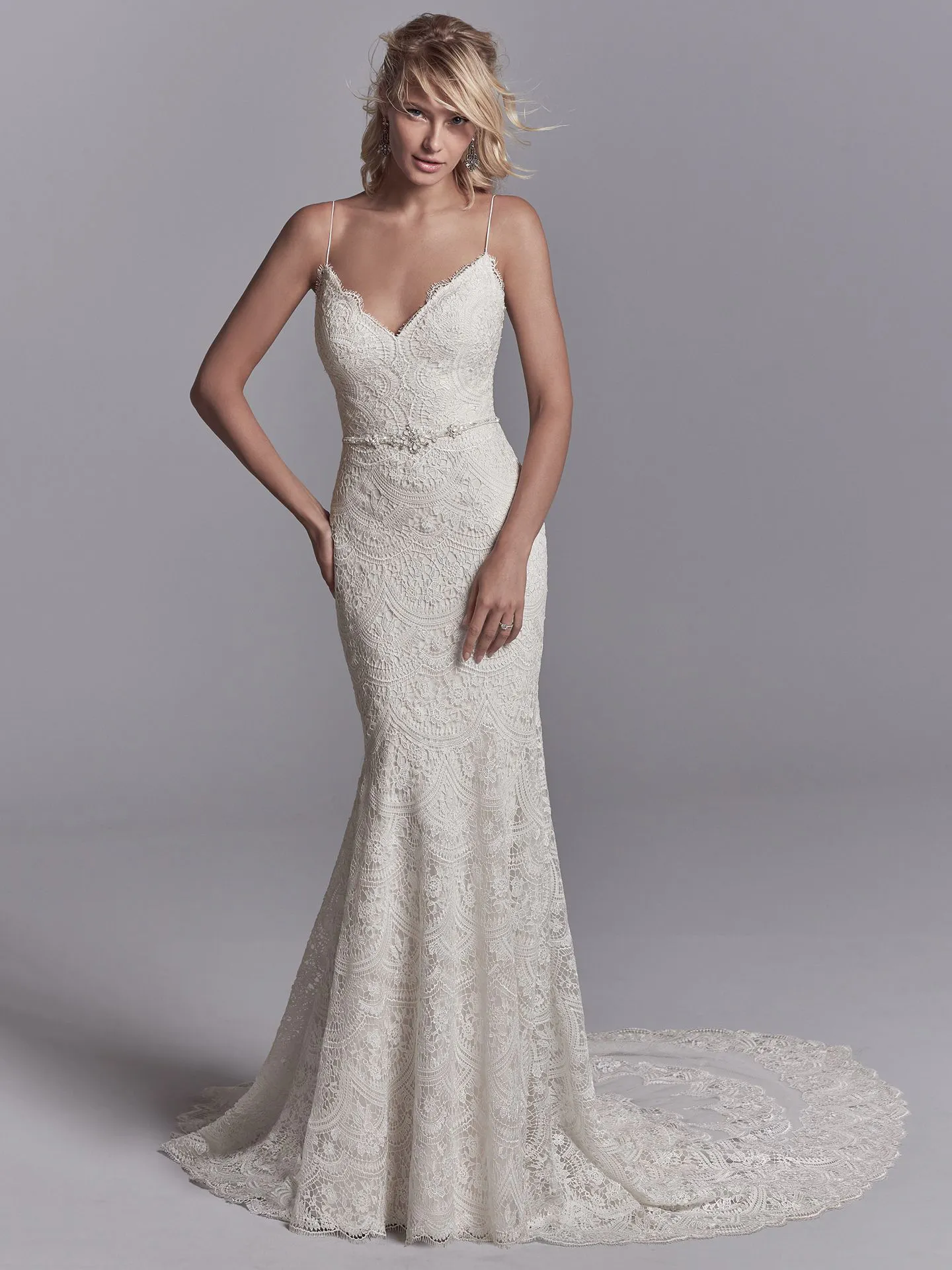 Maxwell  Lace Boho Wedding Dress by Sottero and Midgley
