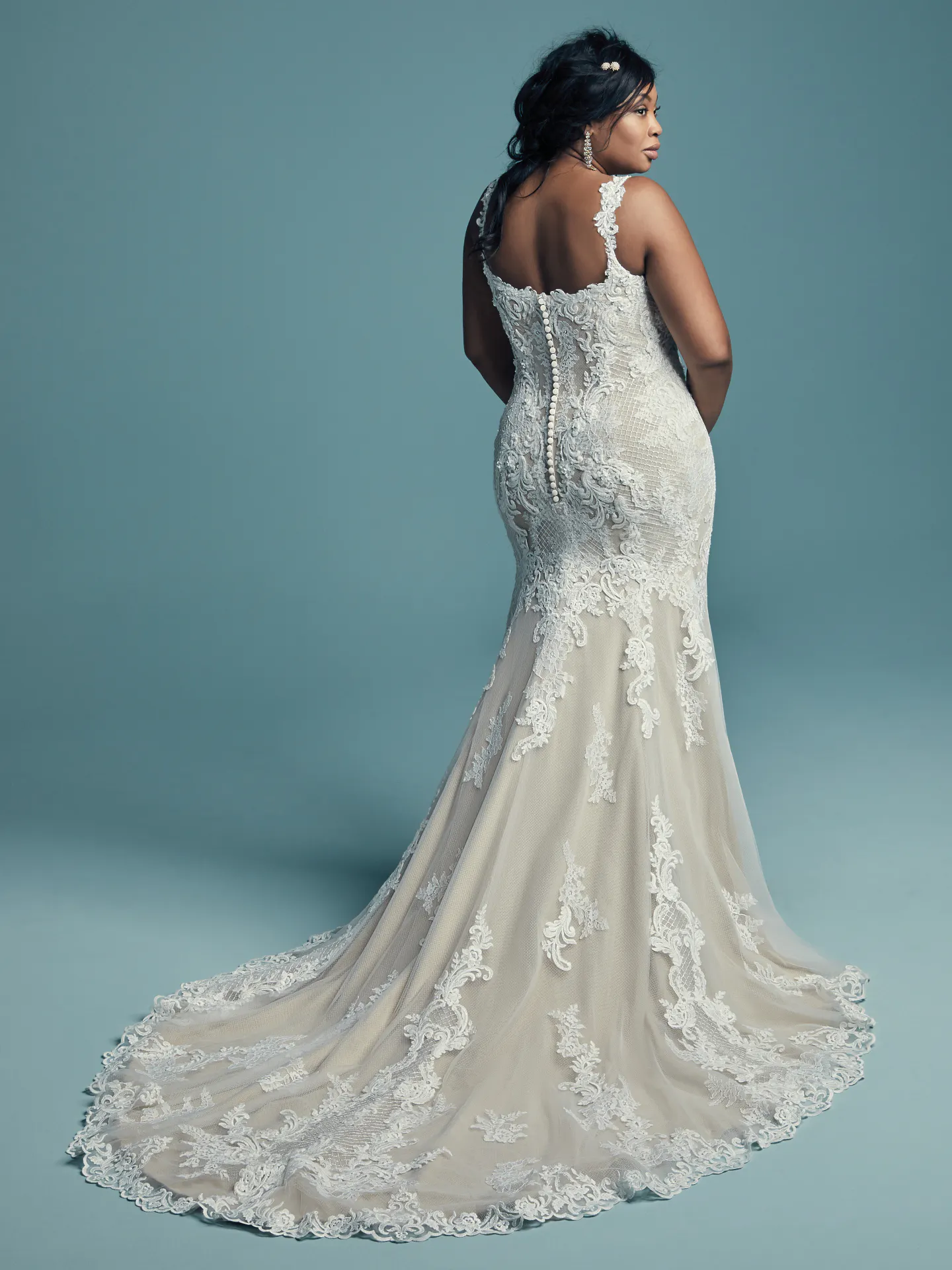 Abbie Lynette   Plus Size Vintage Lace Wedding Dress by Maggie Sottero