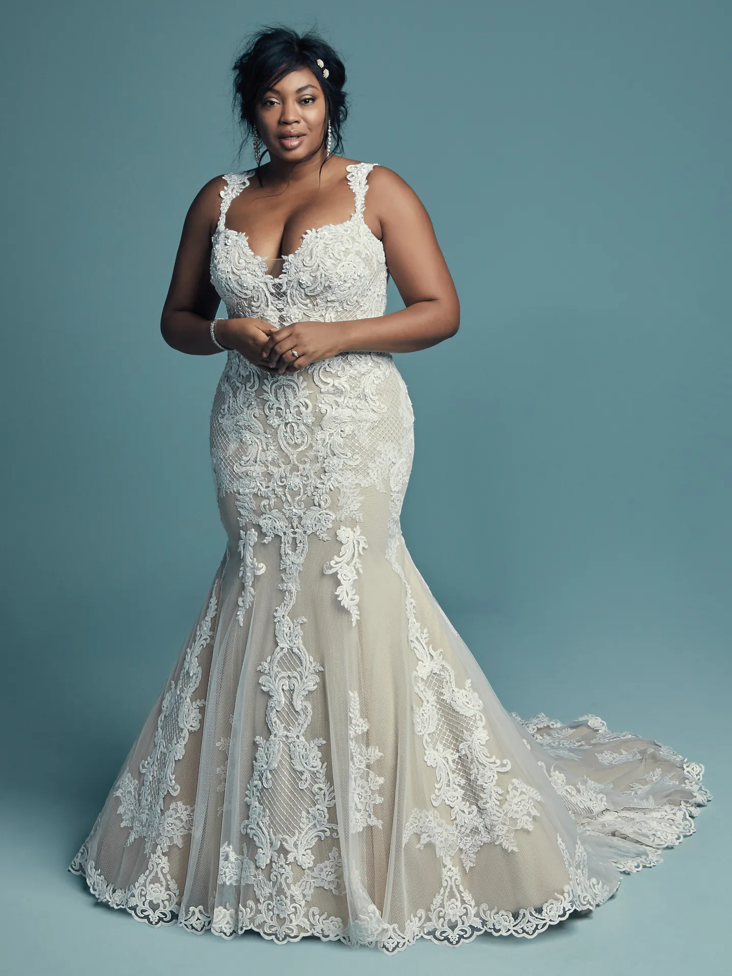 Abbie Lynette   Plus Size Vintage Lace Wedding Dress by Maggie Sottero