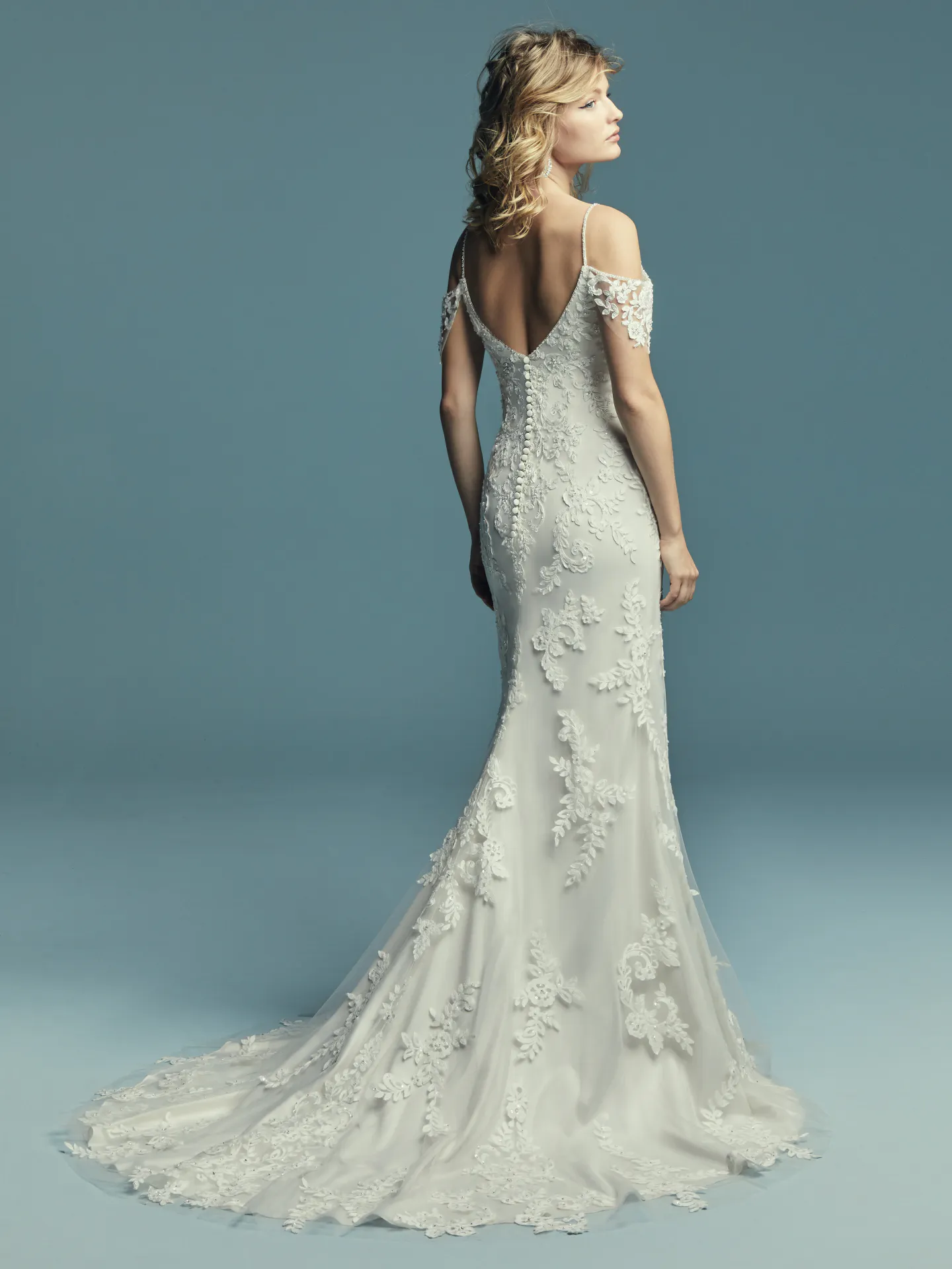 Angelica  Lace Boho Wedding Dress by Maggie Sottero