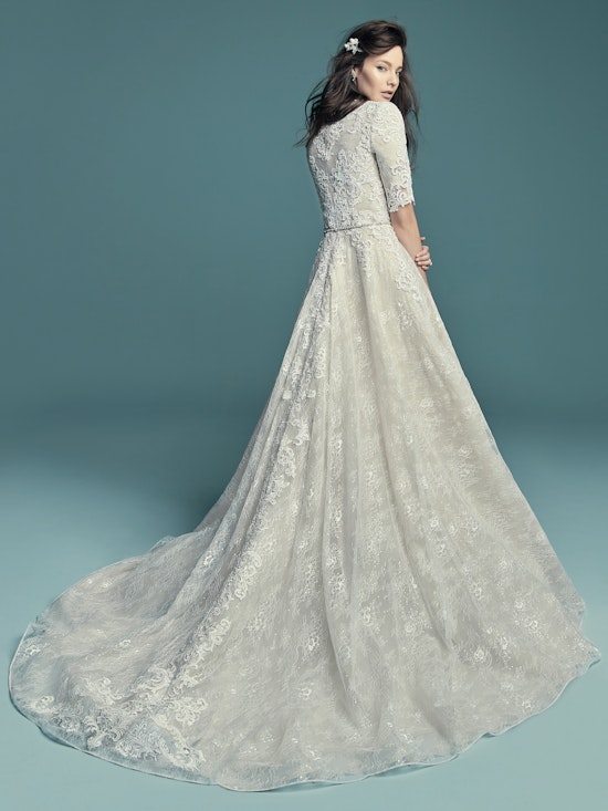 Annabella Marie (8MC709) Plus Size Vintage lace Wedding Dress by Maggie Sottero