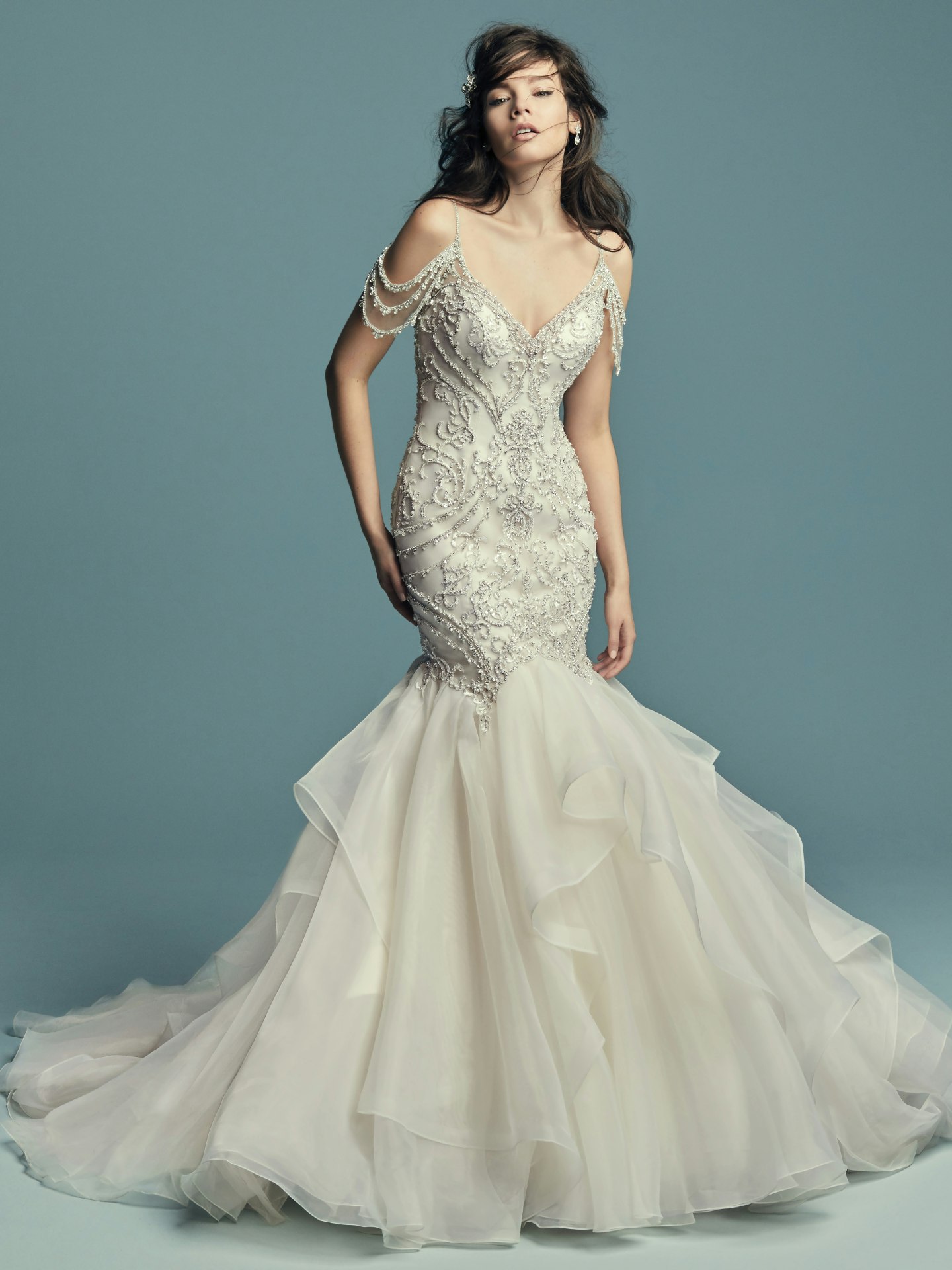 Brinkley Glamorous Mermaid Wedding Dress Maggie Sottero