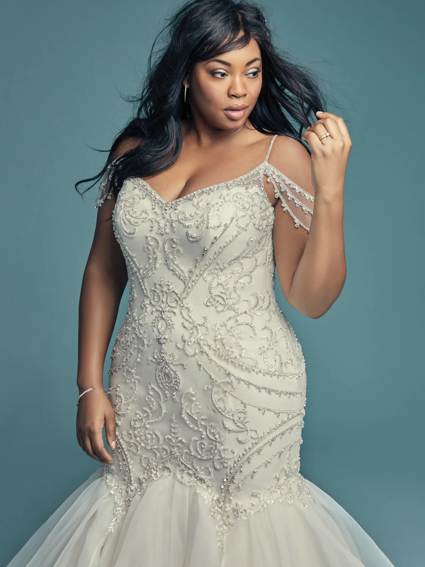 Brinkley Lynette   Plus Size Mermaid Wedding Dress by Maggie Sottero