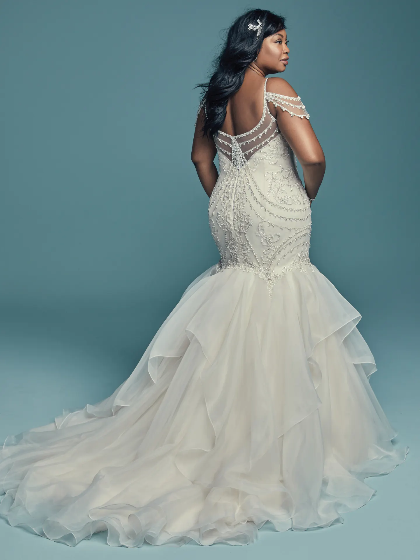 Brinkley Lynette   Plus Size Mermaid Wedding Dress by Maggie Sottero