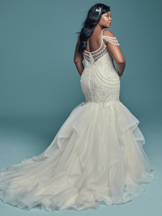 Brinkley Lynette (Curve) (CRV-8MC651AC) Plus Size Mermaid Wedding Dress by Maggie Sottero