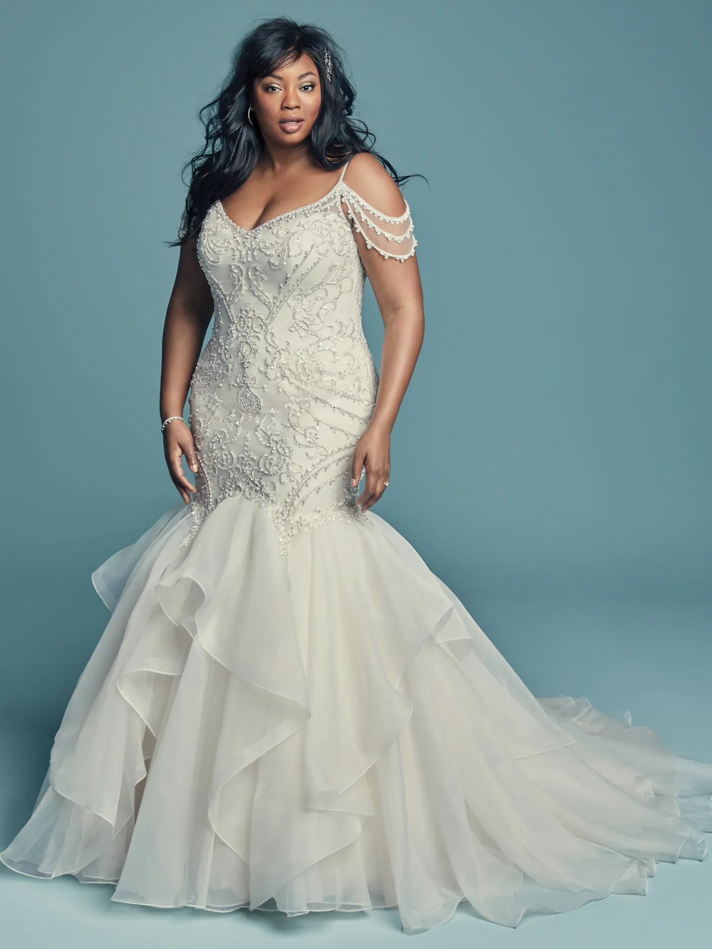Brinkley Lynette   Plus Size Mermaid Wedding Dress by Maggie Sottero