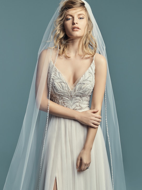 Charlene (8MS694) Tulle Boho Wedding Dress by Maggie Sottero