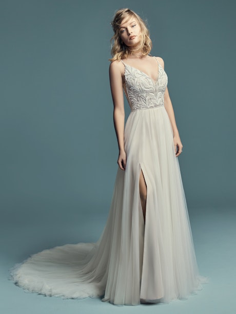 Charlene (8MS694) Tulle Boho Wedding Dress by Maggie Sottero
