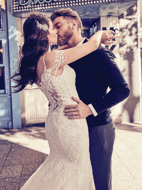 Della (8MC750) Lace Boho Wedding Dress by Maggie Sottero