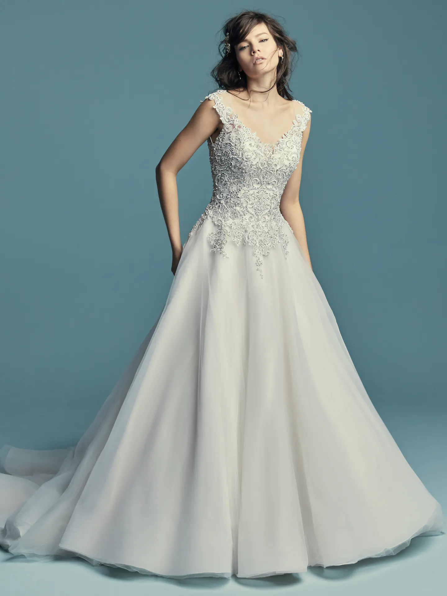 Eden Lace A Line Wedding Dress by Maggie Sottero
