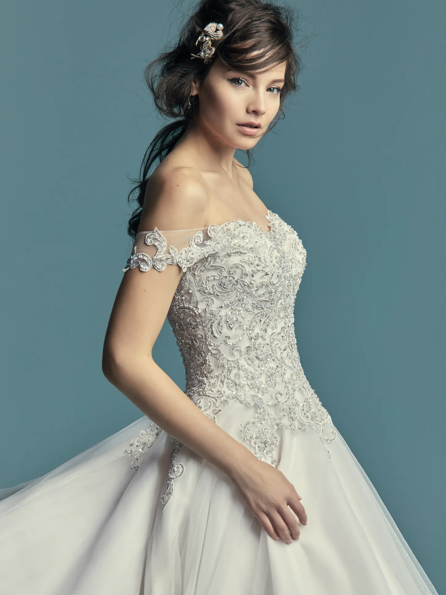 Eden Lace A Line Wedding Dress by Maggie Sottero