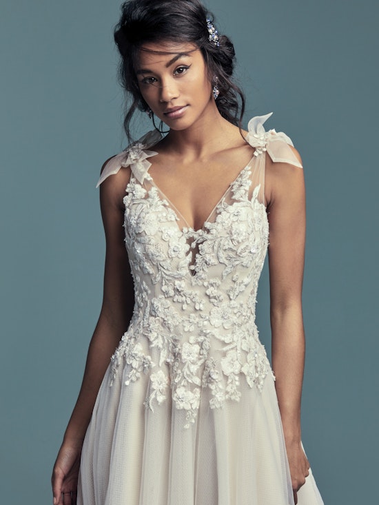 Farron (8MC727) Lace Boho Wedding Dress by Maggie Sottero