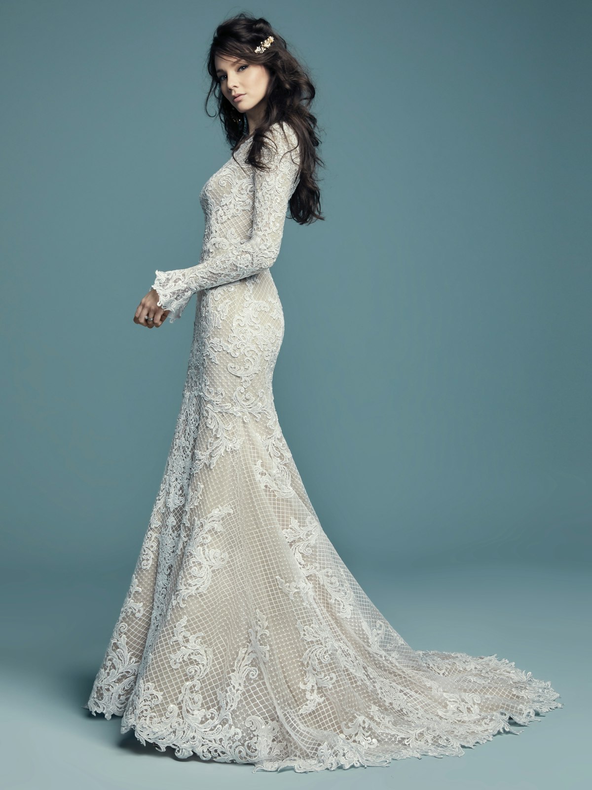 Burke Sexy Boho Lace Wedding Dress | Maggie Sottero